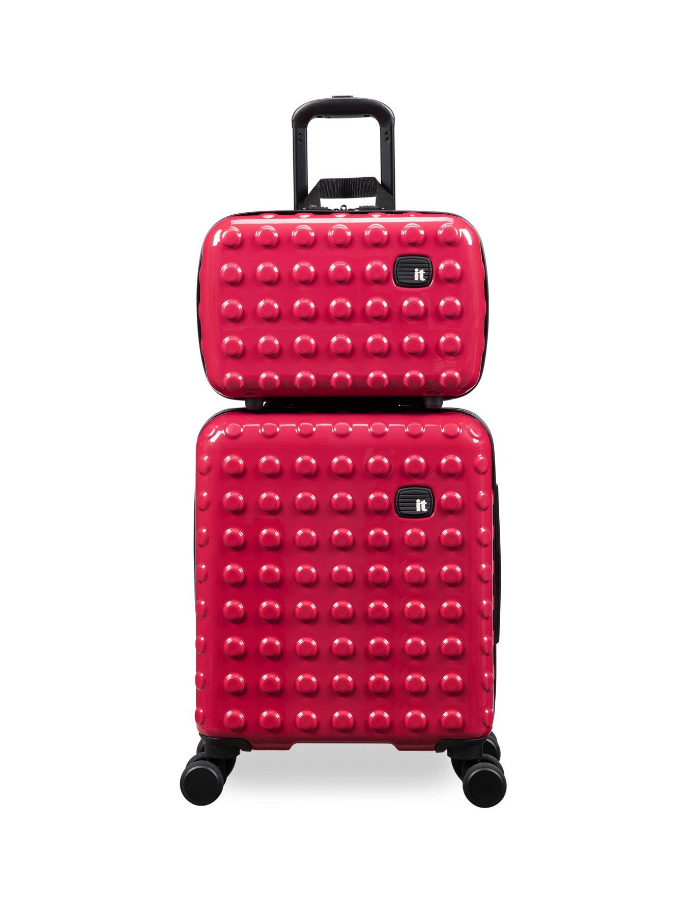 Image 2 of 7 of it Luggage Bobble-Bloc True Red 2pc Kids Suitcase Set
