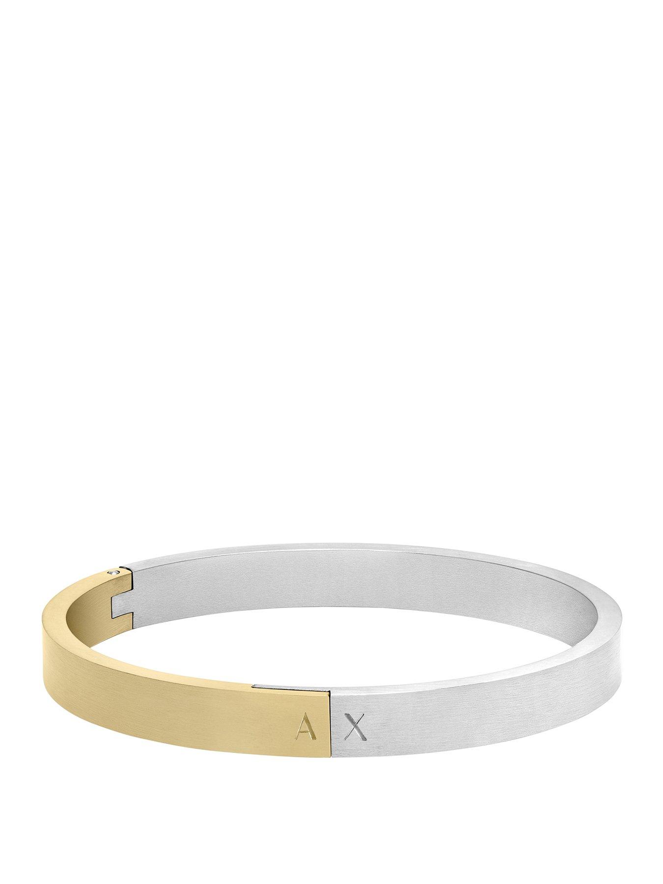 Image 1 of 2 of Armani Exchange Mens Stainless Steel Bangle Bracelet, AXG0172040