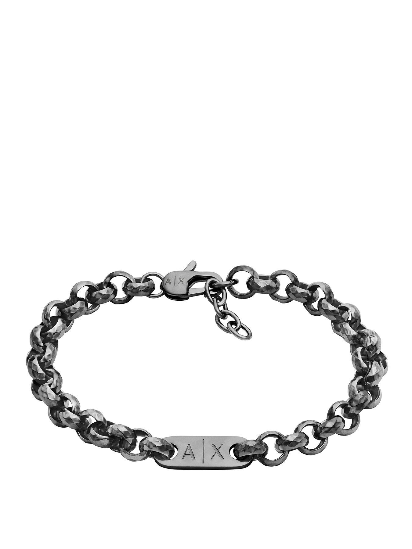 Image 1 of 2 of Armani Exchange Mens Stainless Steel Chain Bracelet, AXG0174040