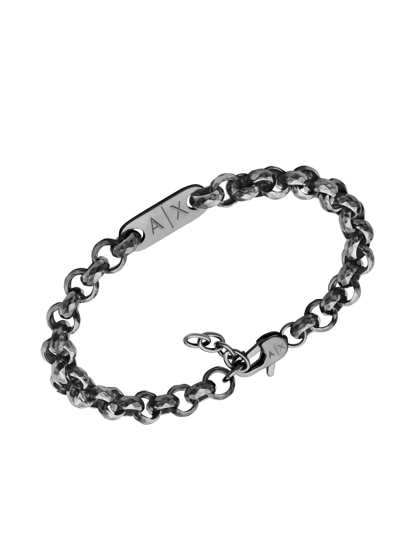 Image 2 of 2 of Armani Exchange Mens Stainless Steel Chain Bracelet, AXG0174040