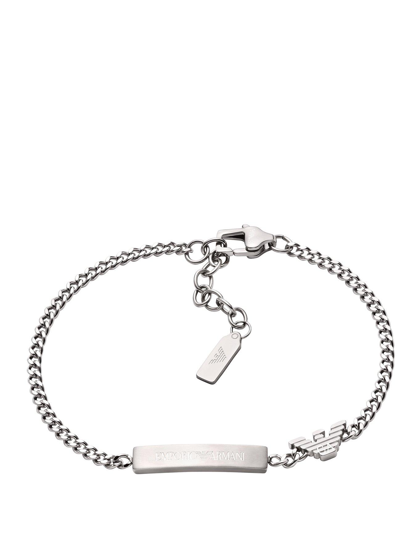 Emporio Armani Mens Stainless Steel ID Bracelet, EGS3310040