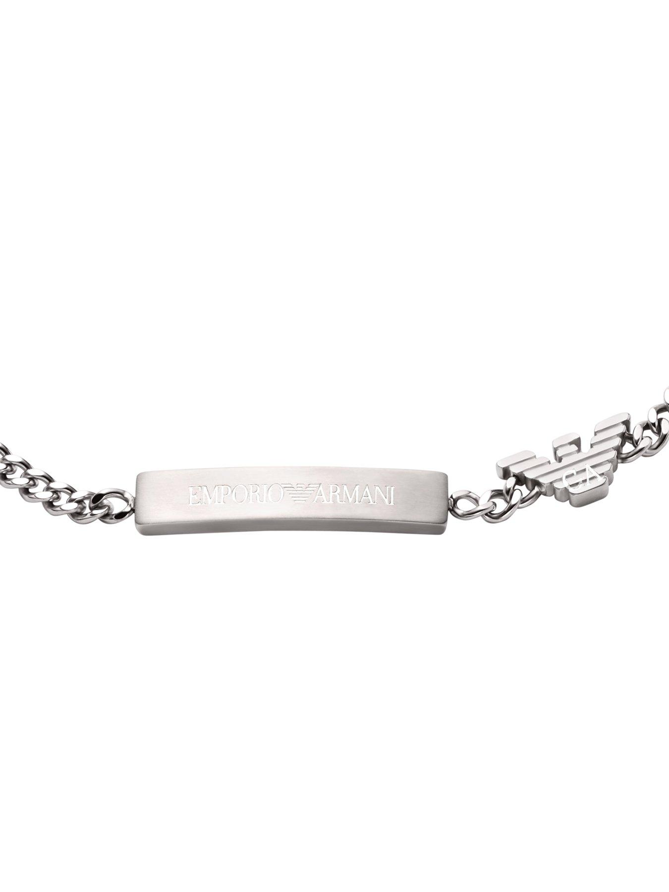 Image 2 of 4 of Emporio Armani Mens Stainless Steel ID Bracelet, EGS3310040