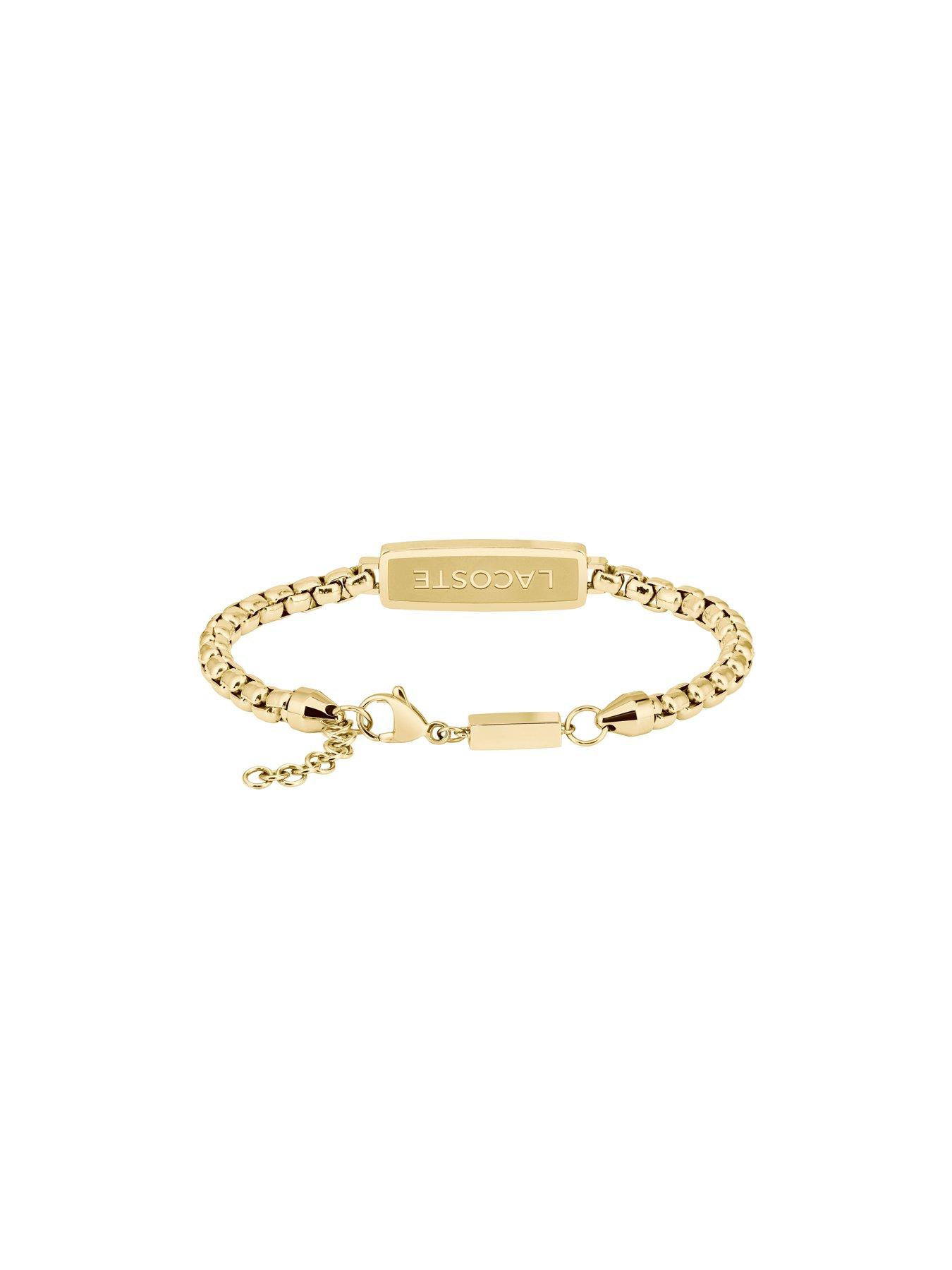 Image 2 of 6 of Lacoste Mens District Gold IP Reversible Pendant Bracelet