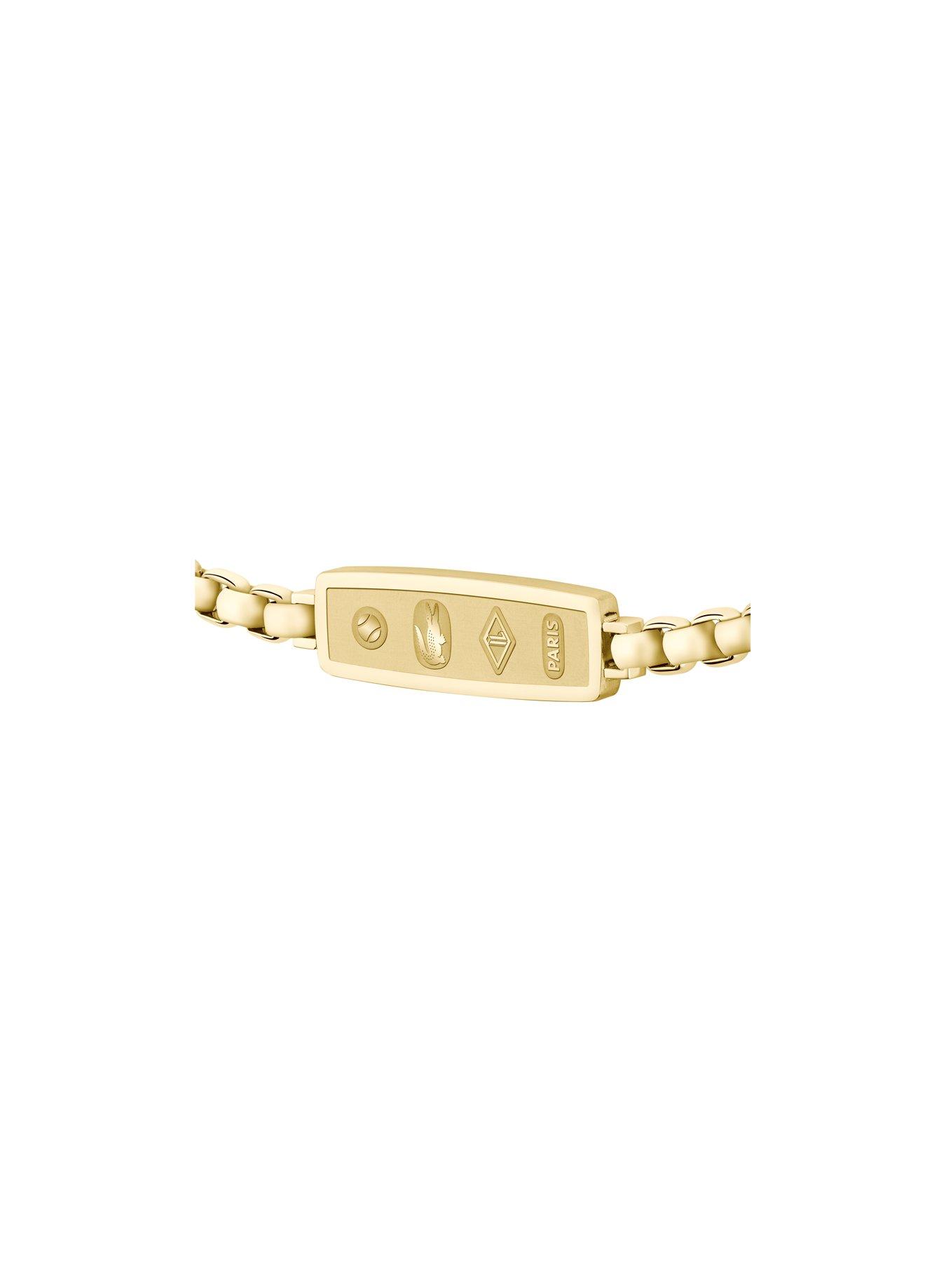 Image 3 of 6 of Lacoste Mens District Gold IP Reversible Pendant Bracelet