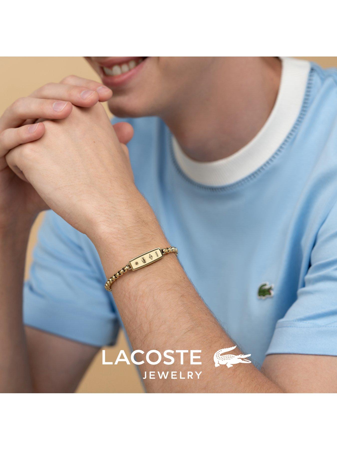 Image 5 of 6 of Lacoste Mens District Gold IP Reversible Pendant Bracelet