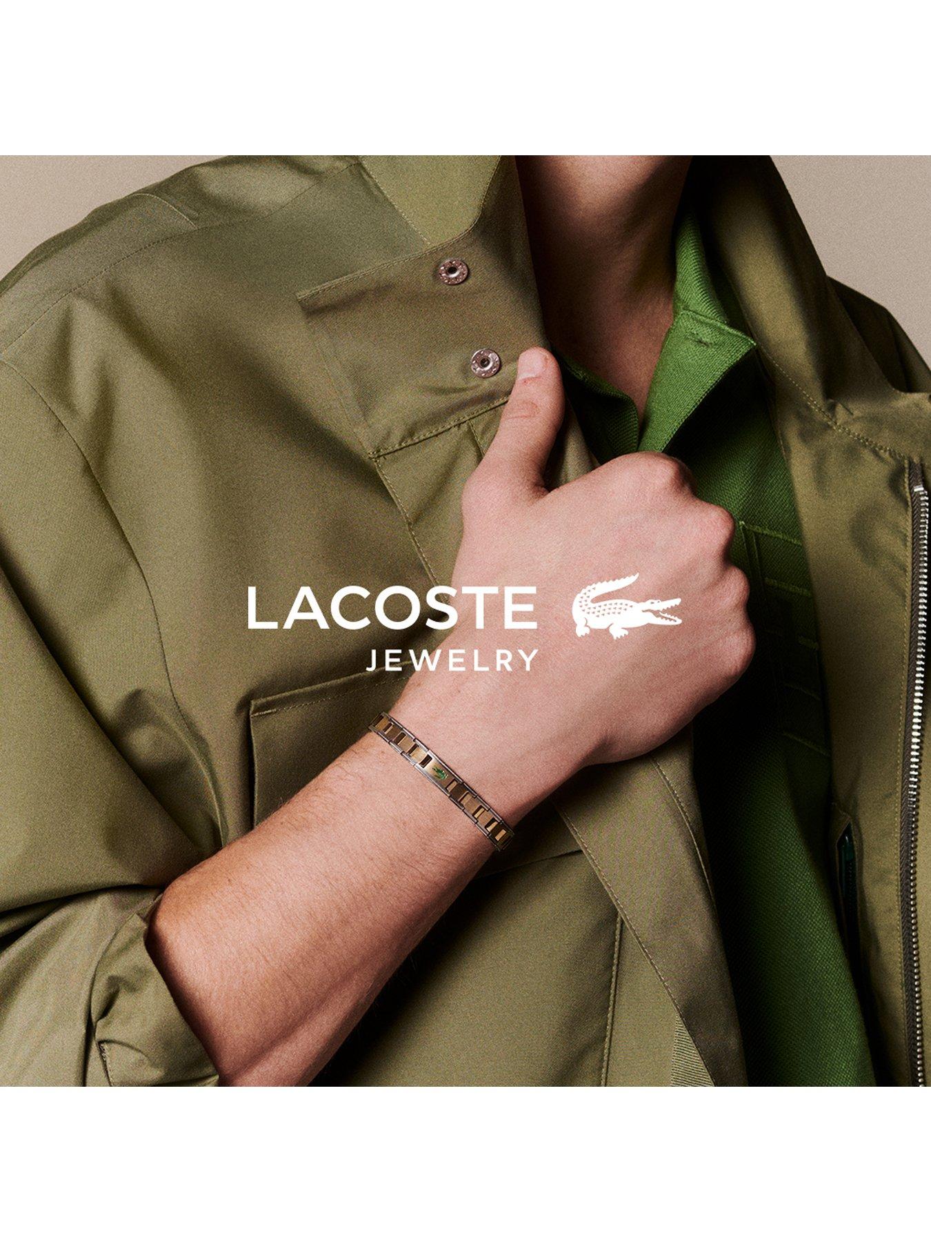 Image 4 of 7 of Lacoste Mens Metropole Edge Two Tone Stainless Steel and Gold IP Link Bracelet