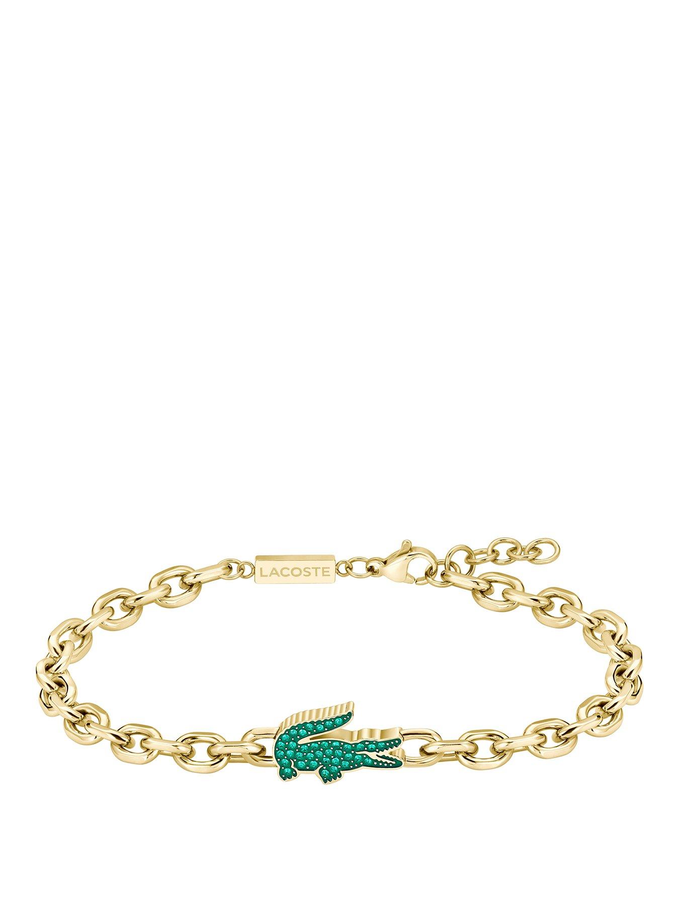 Image 1 of 7 of Lacoste Mens Arthor Gold IP Link Bracelet