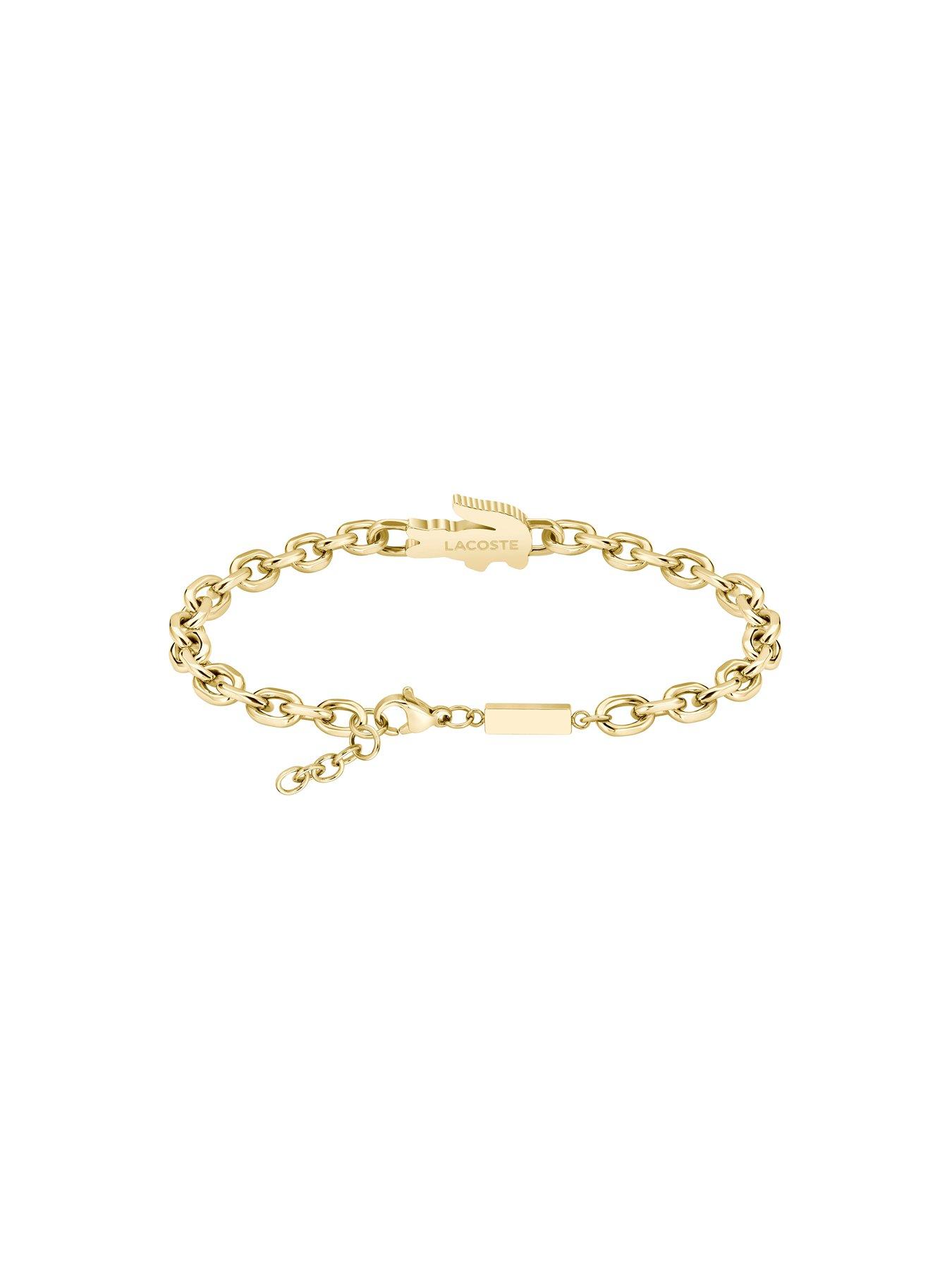 Image 3 of 7 of Lacoste Mens Arthor Gold IP Link Bracelet