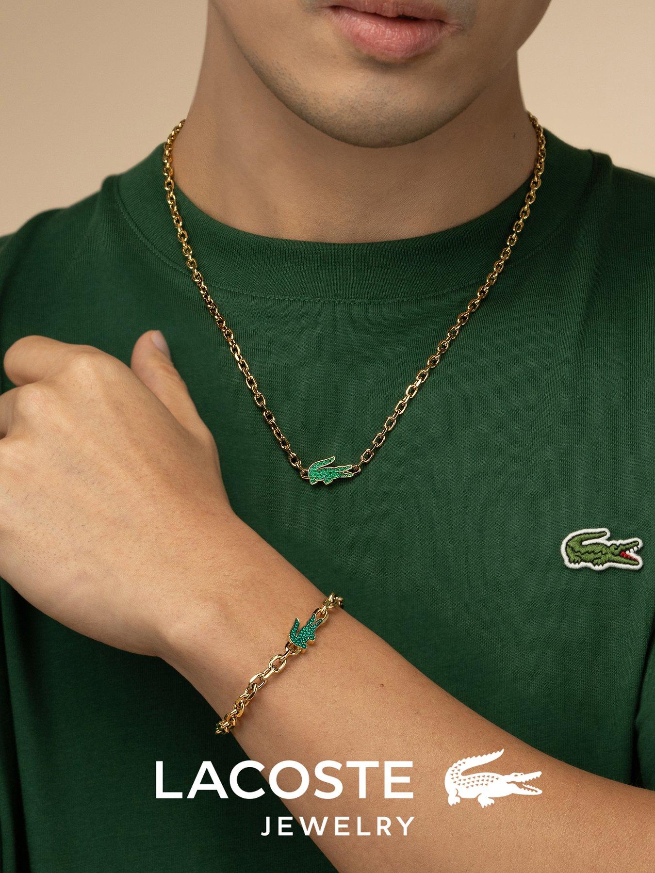 Image 6 of 7 of Lacoste Mens Arthor Gold IP Link Bracelet