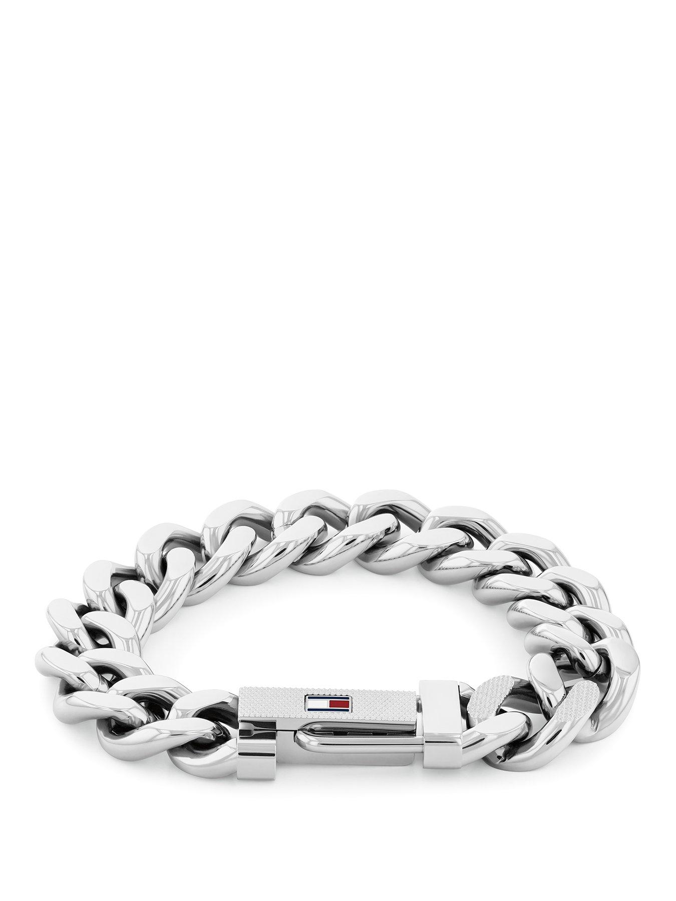 Tommy Hilfiger mens stainless steel curb chain bracelet