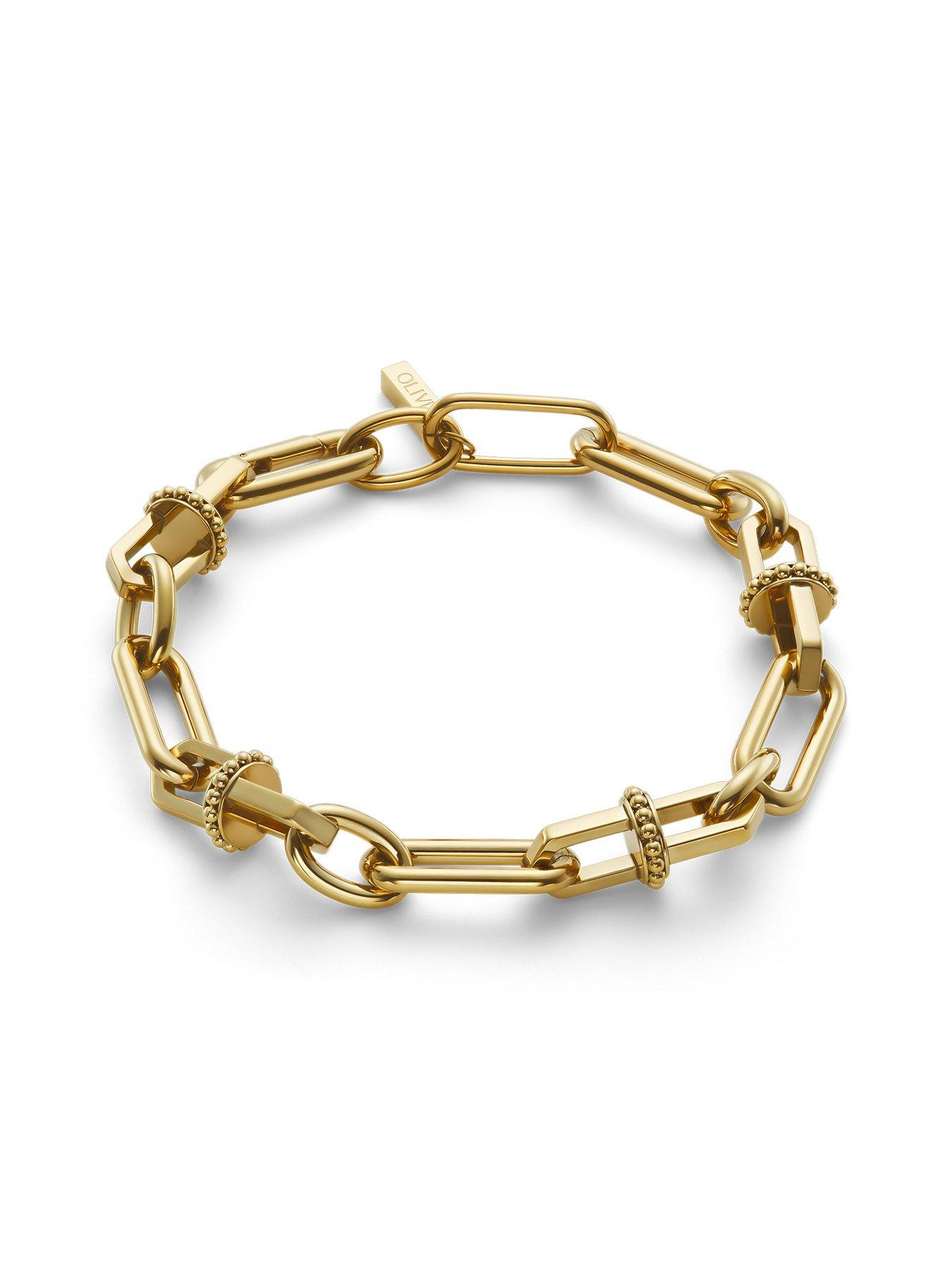 Image 2 of 7 of Olivia Burton Gold IP Anchor Link Bracelet