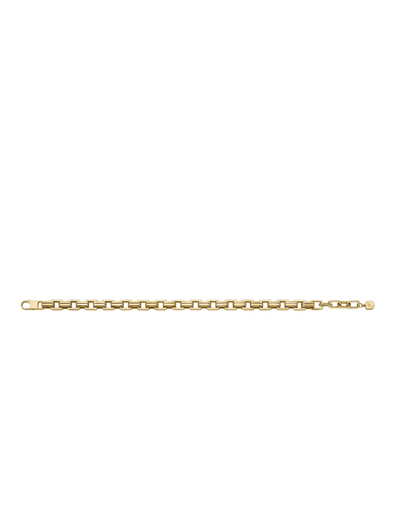 Image 5 of 5 of Fossil Womens Raquel Bold Chains Gold-Tone Stainless Steel Chain Bracelet, JF04955710