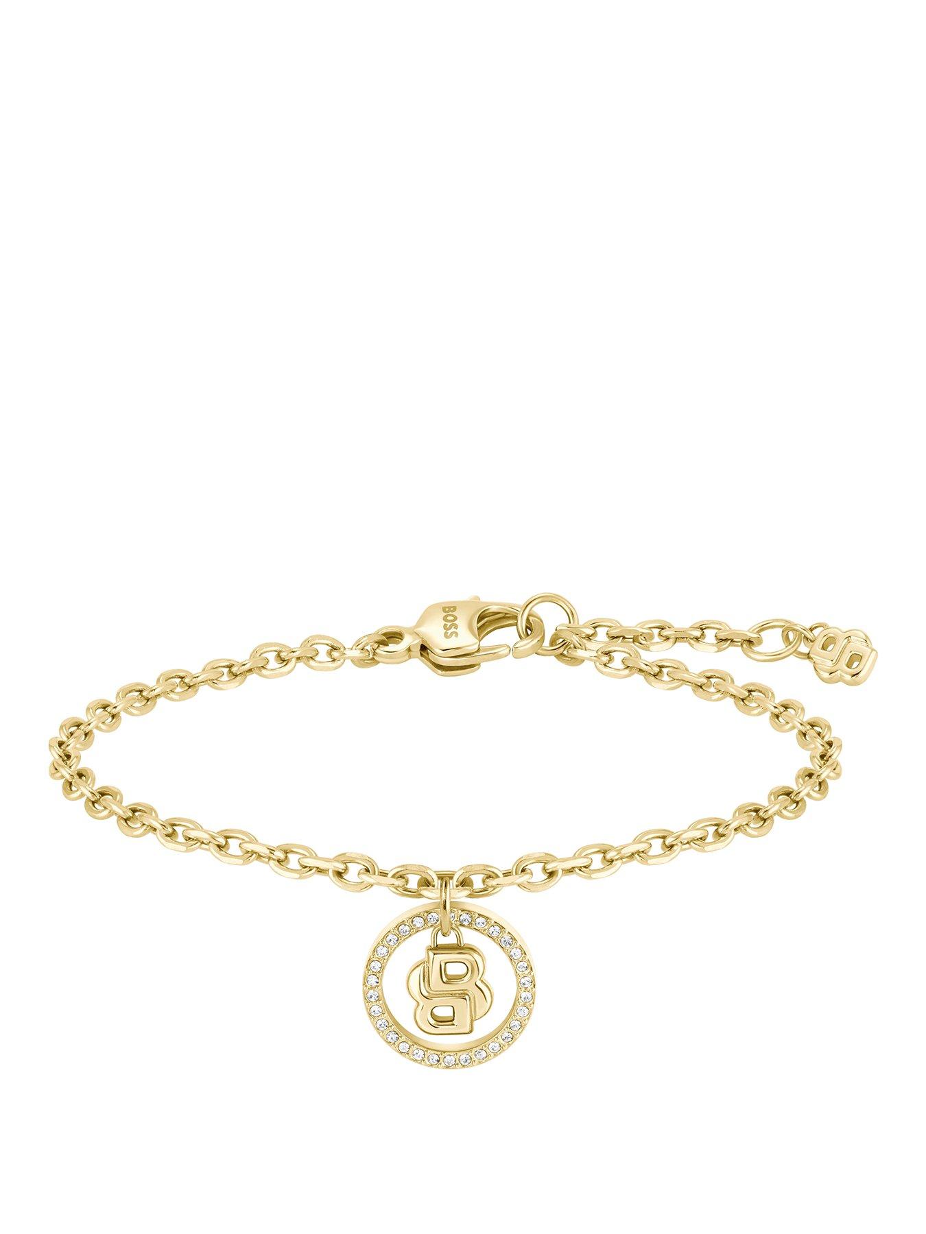 BOSS Ladies Double B Divine Gold IP Bracelet