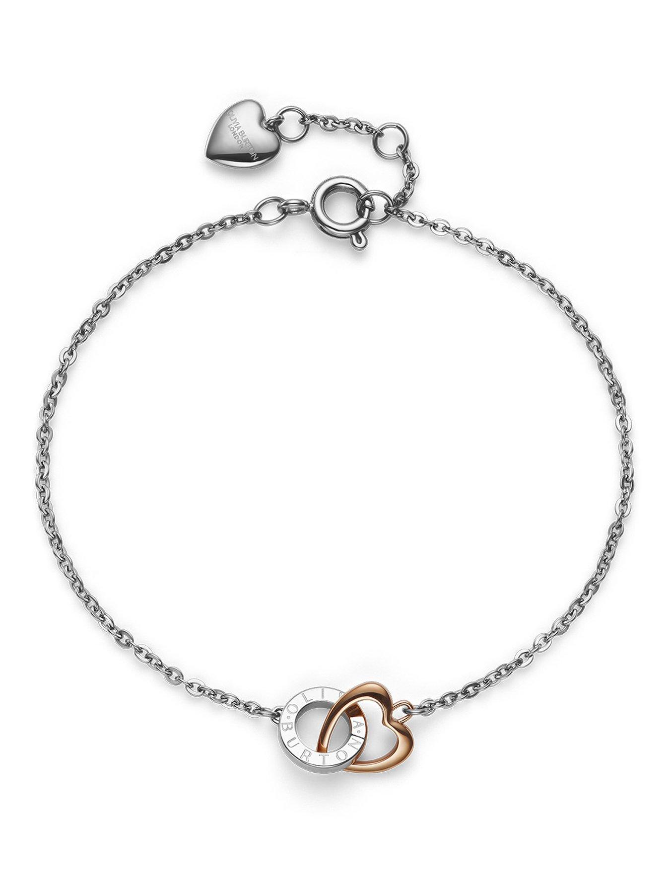 Olivia Burton Stainless Steel & Rose Gold IP Kindred Interlink Bracelet