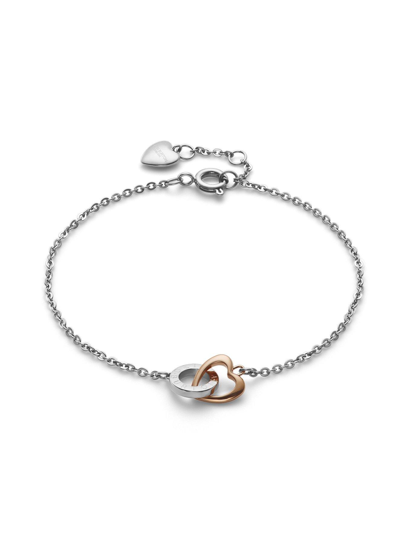 Image 2 of 7 of Olivia Burton Stainless Steel &amp; Rose Gold IP Kindred Interlink Bracelet