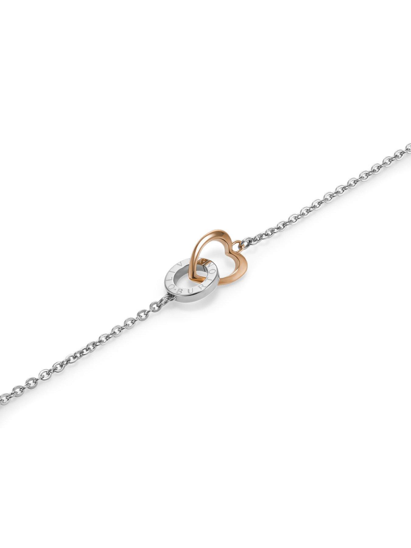 Image 4 of 7 of Olivia Burton Stainless Steel &amp; Rose Gold IP Kindred Interlink Bracelet