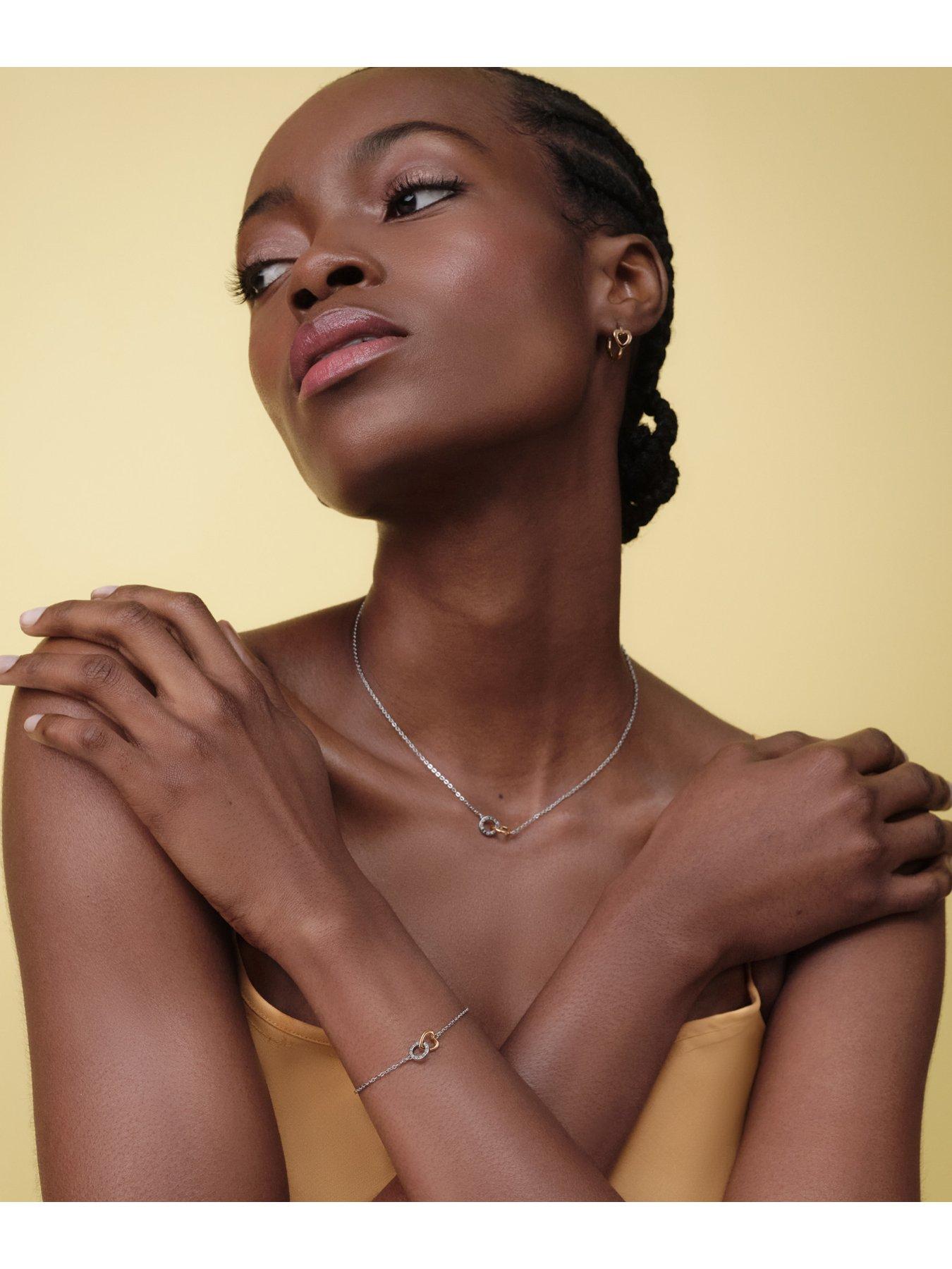 Image 5 of 7 of Olivia Burton Stainless Steel &amp; Rose Gold IP Kindred Interlink Bracelet