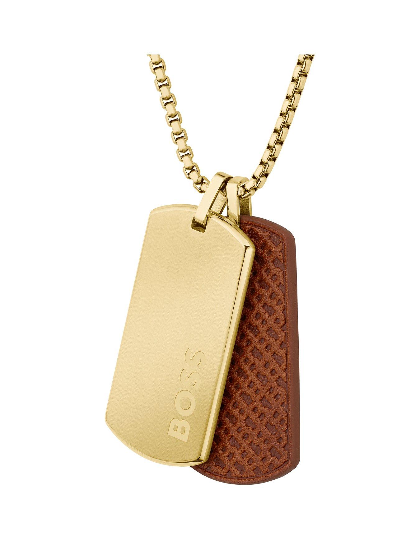 BOSS Gents Devon Gold IP Necklace