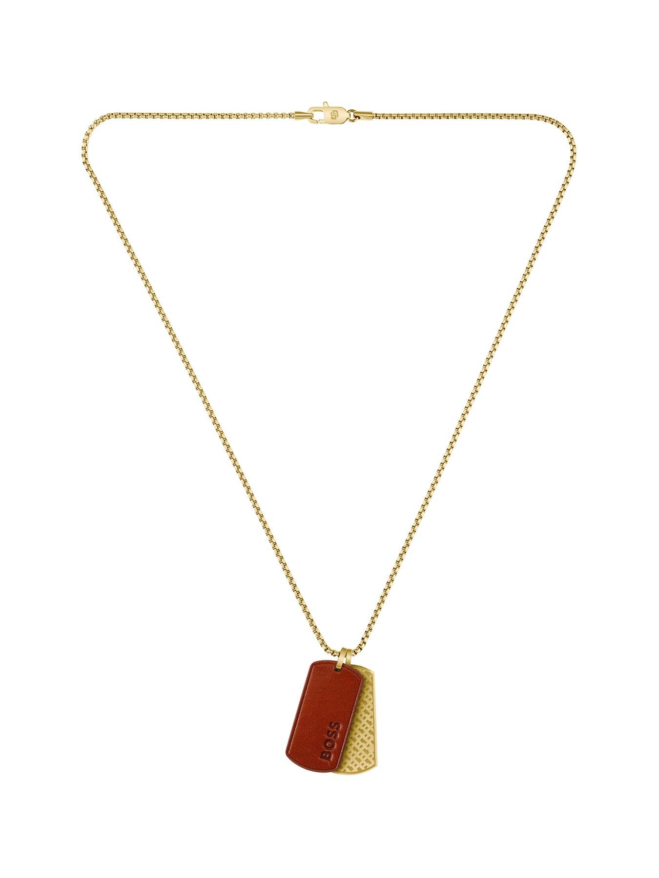  image of boss-gents-devon-gold-ip-necklace