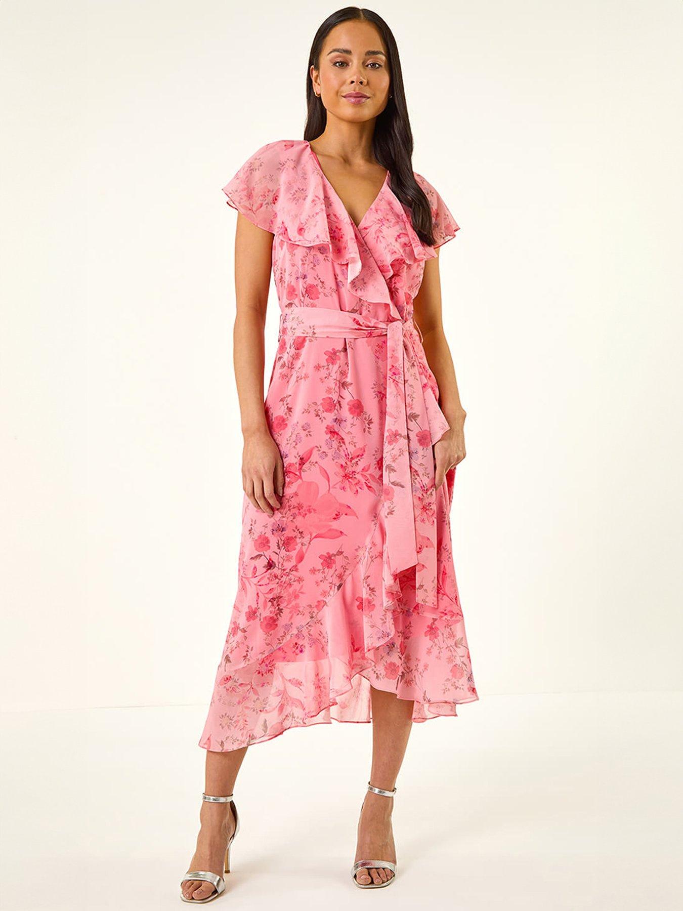 Image 3 of 5 of Roman Petite Frill Front Dress
