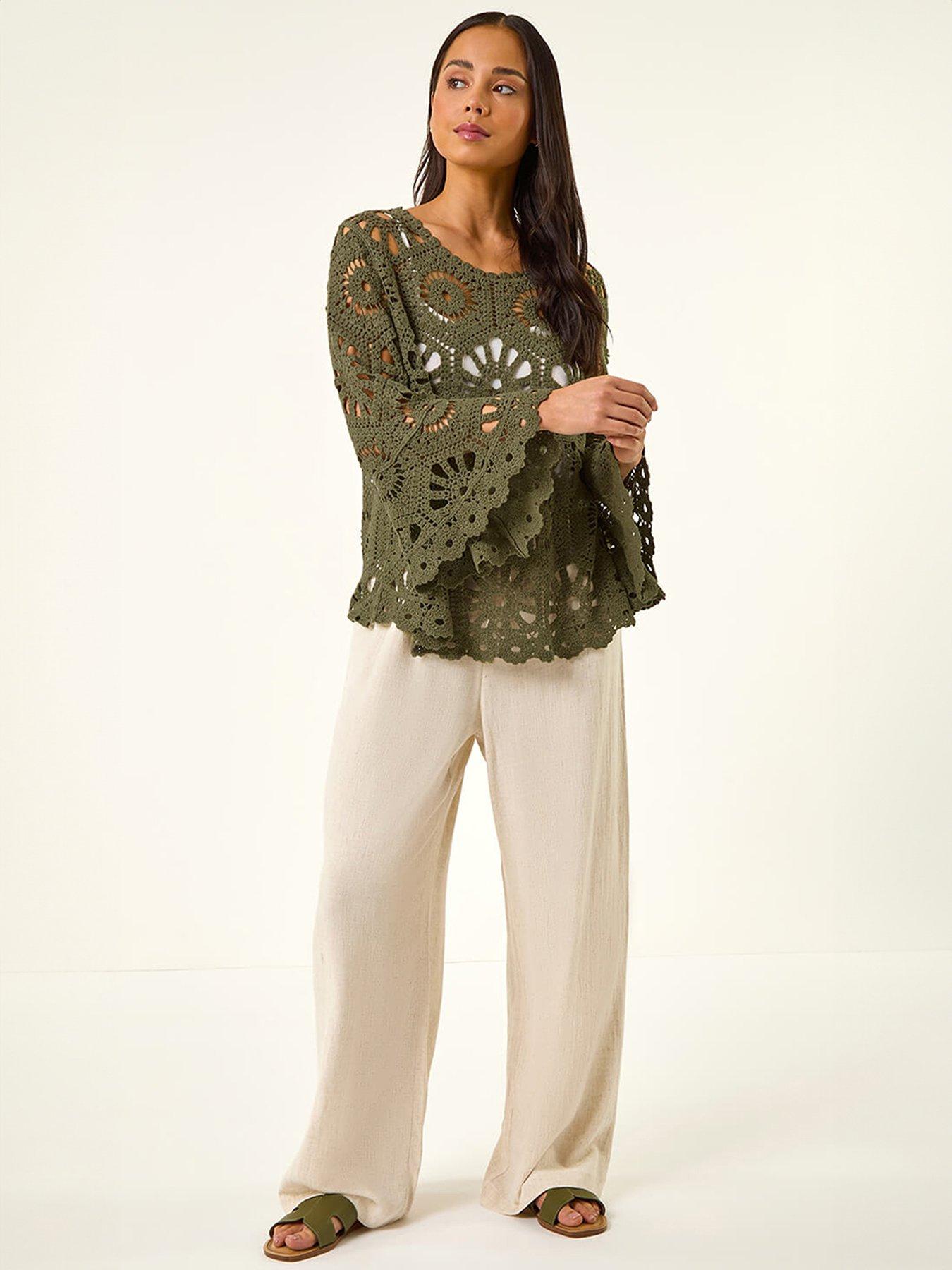 Image 3 of 5 of Roman Petite Crochet Top