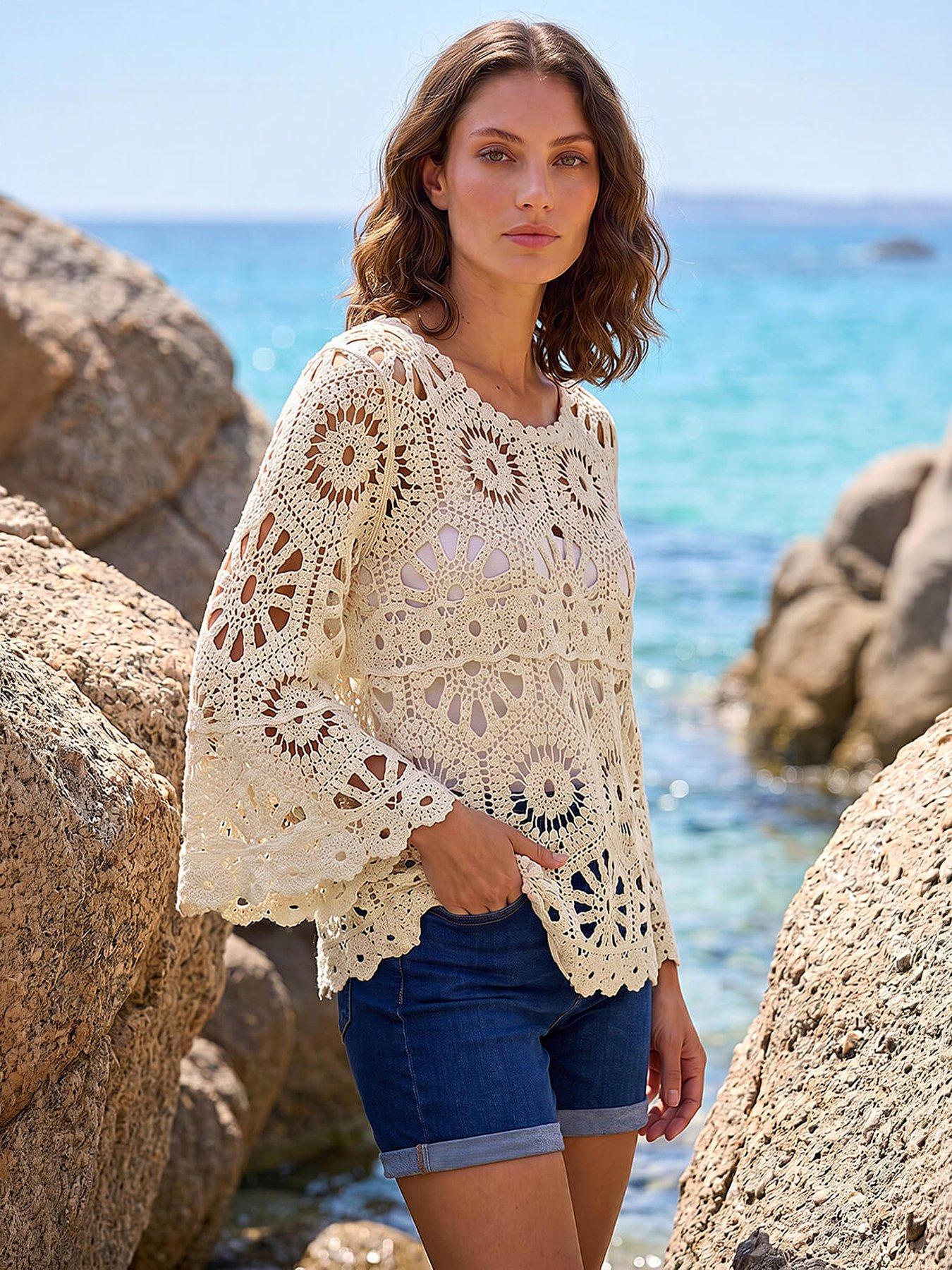 Roman Petite Crochet Top