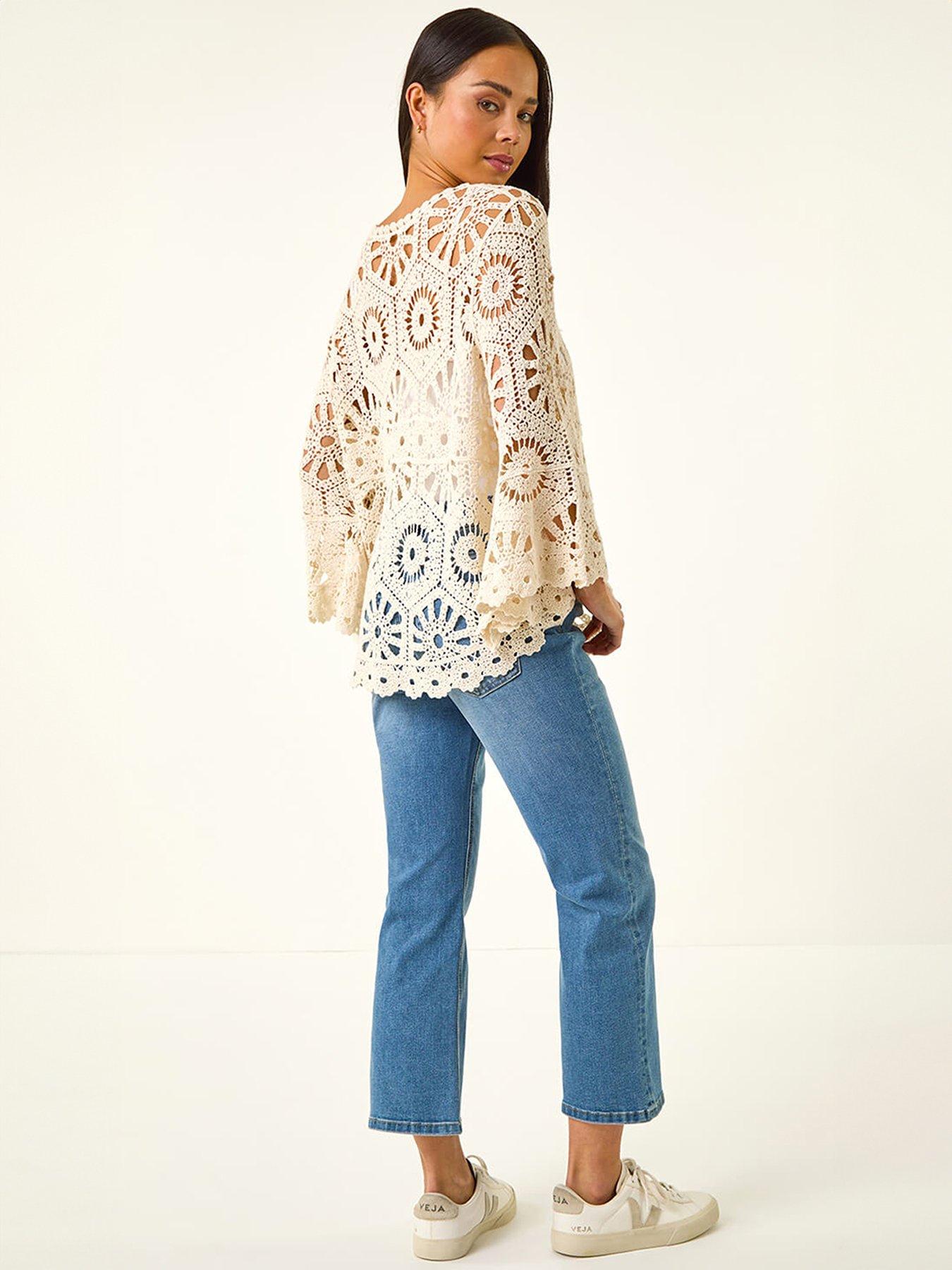 Image 2 of 5 of Roman Petite Crochet Top