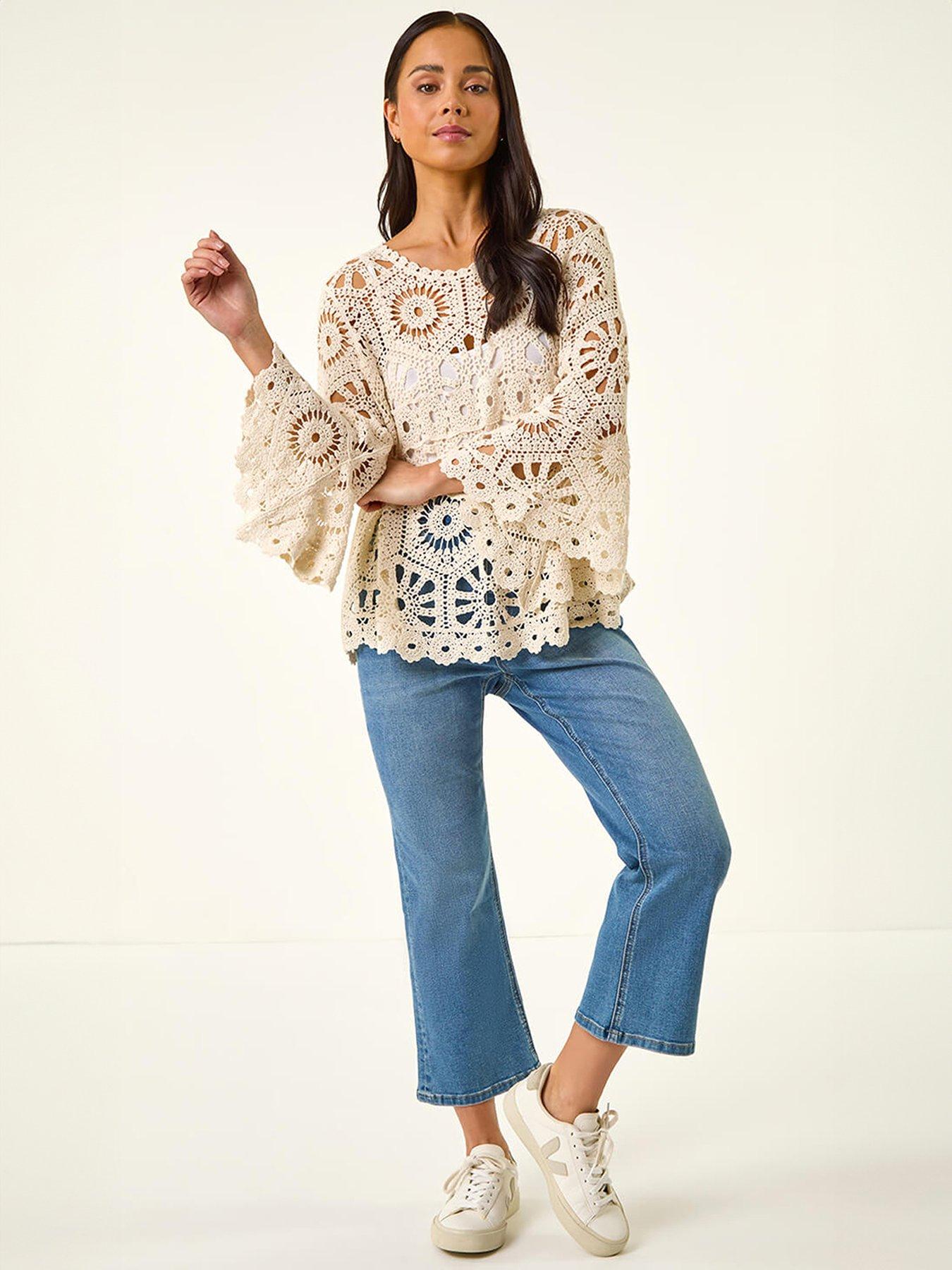 Image 3 of 5 of Roman Petite Crochet Top