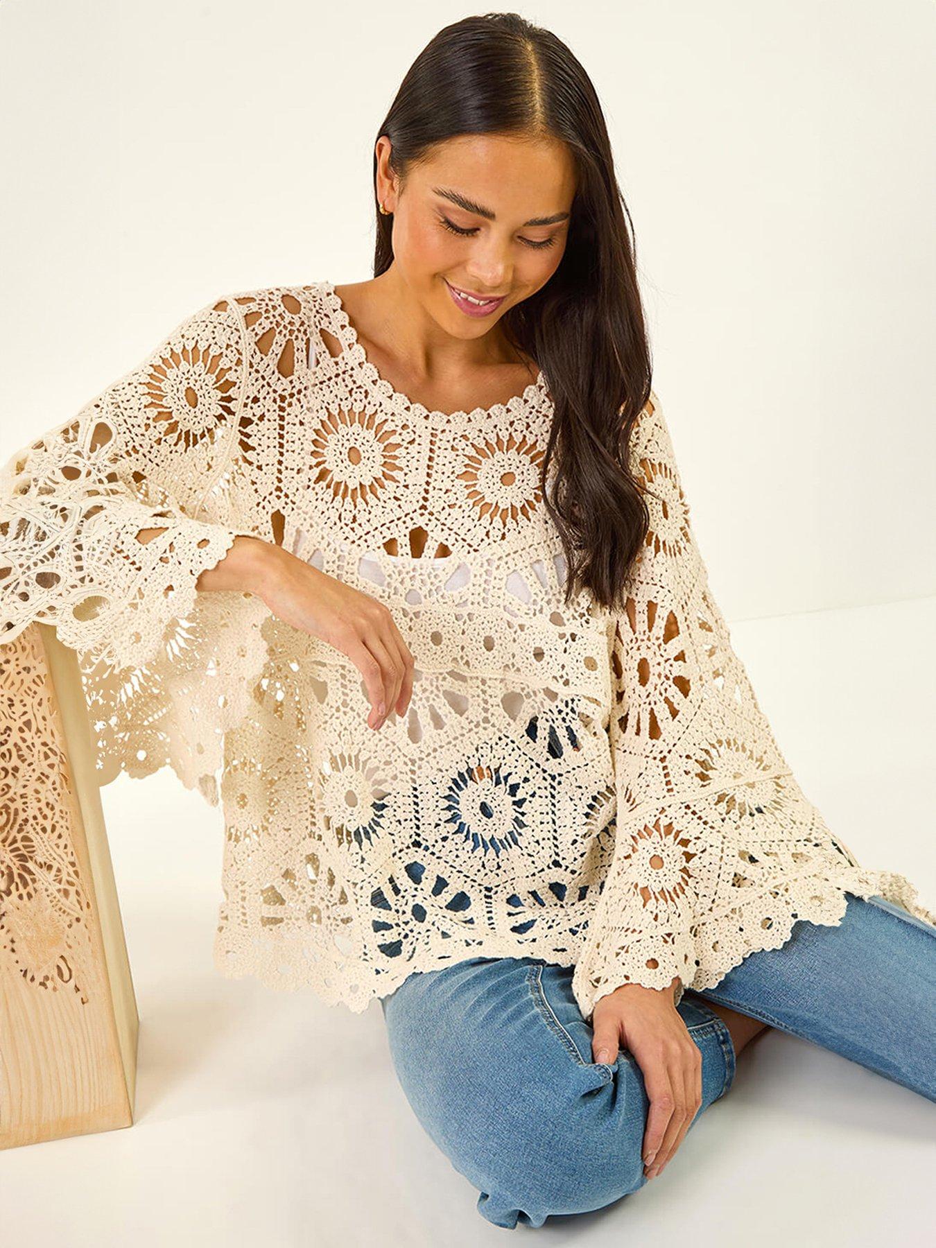 Image 4 of 5 of Roman Petite Crochet Top
