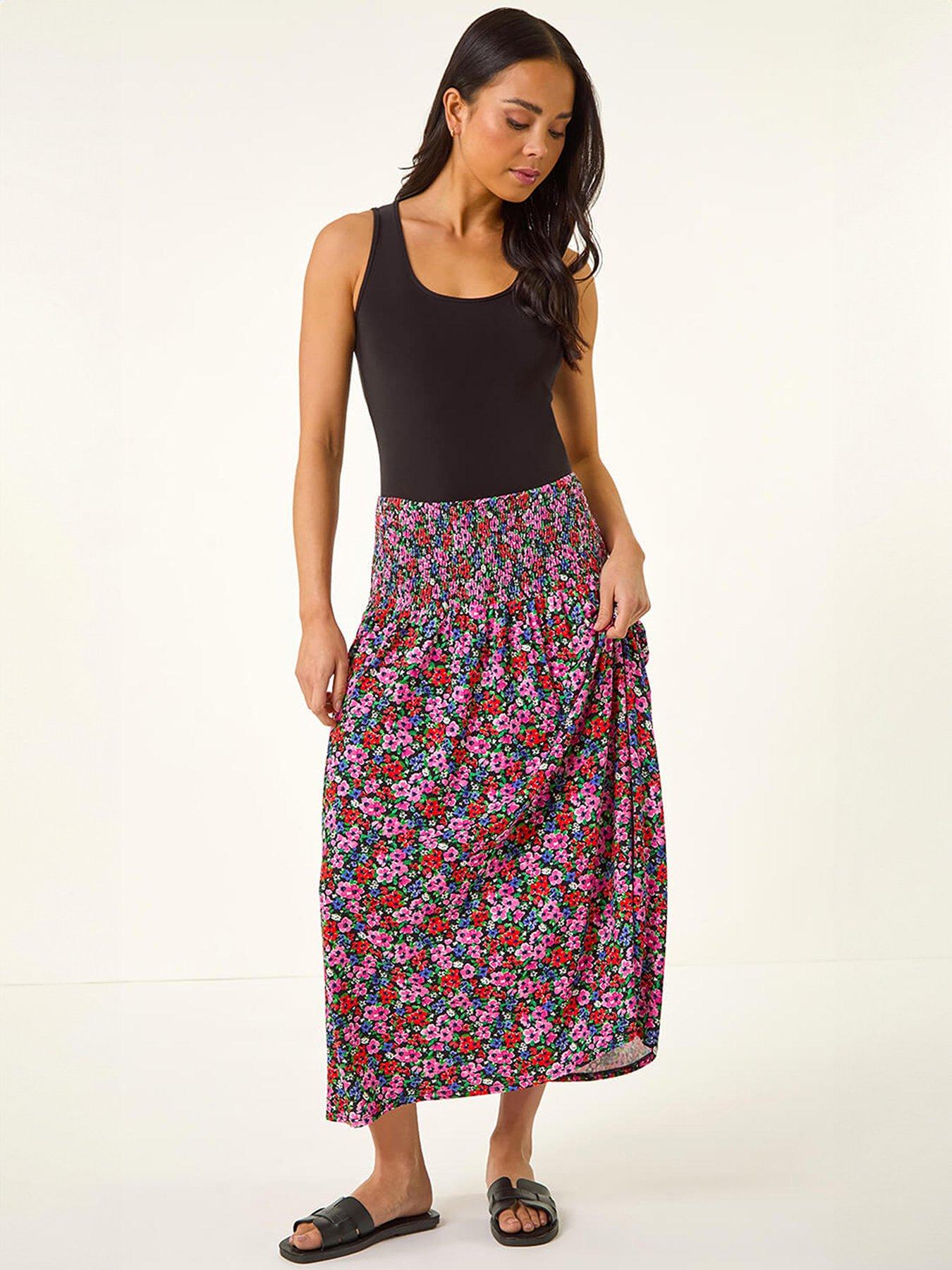 Image 1 of 5 of Roman Petite Shirred Band Skirt