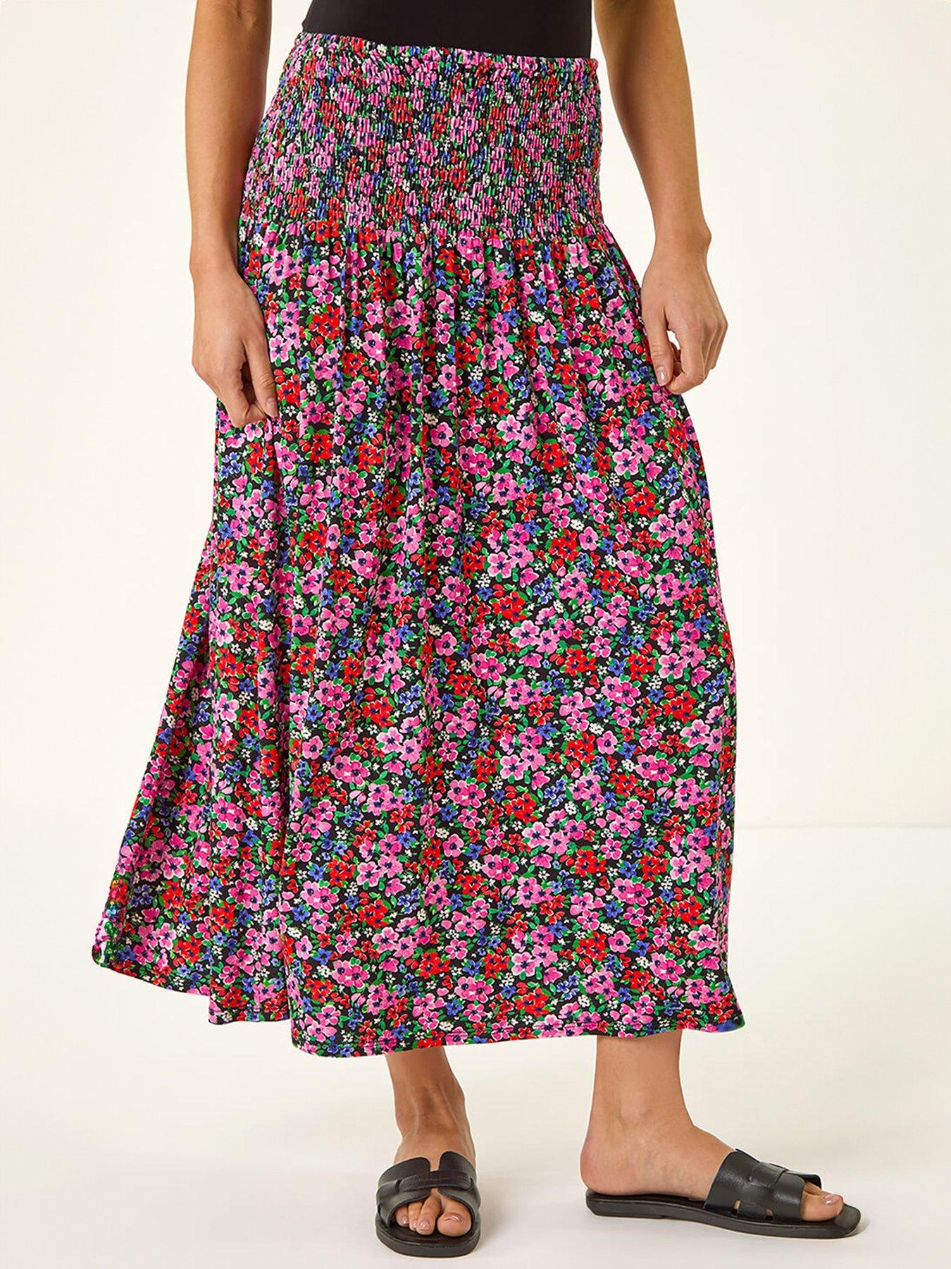 Image 4 of 5 of Roman Petite Shirred Band Skirt