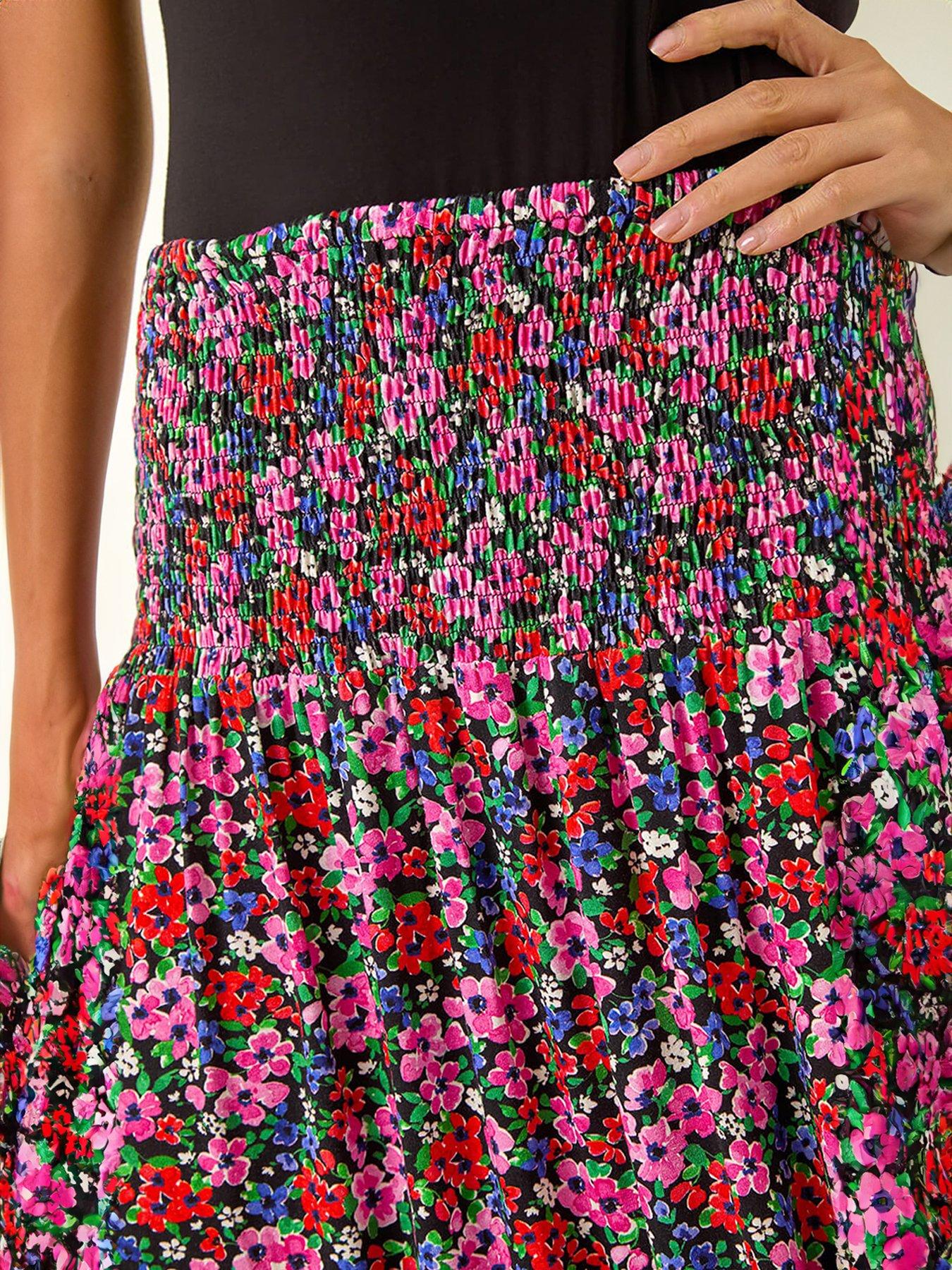 Image 5 of 5 of Roman Petite Shirred Band Skirt