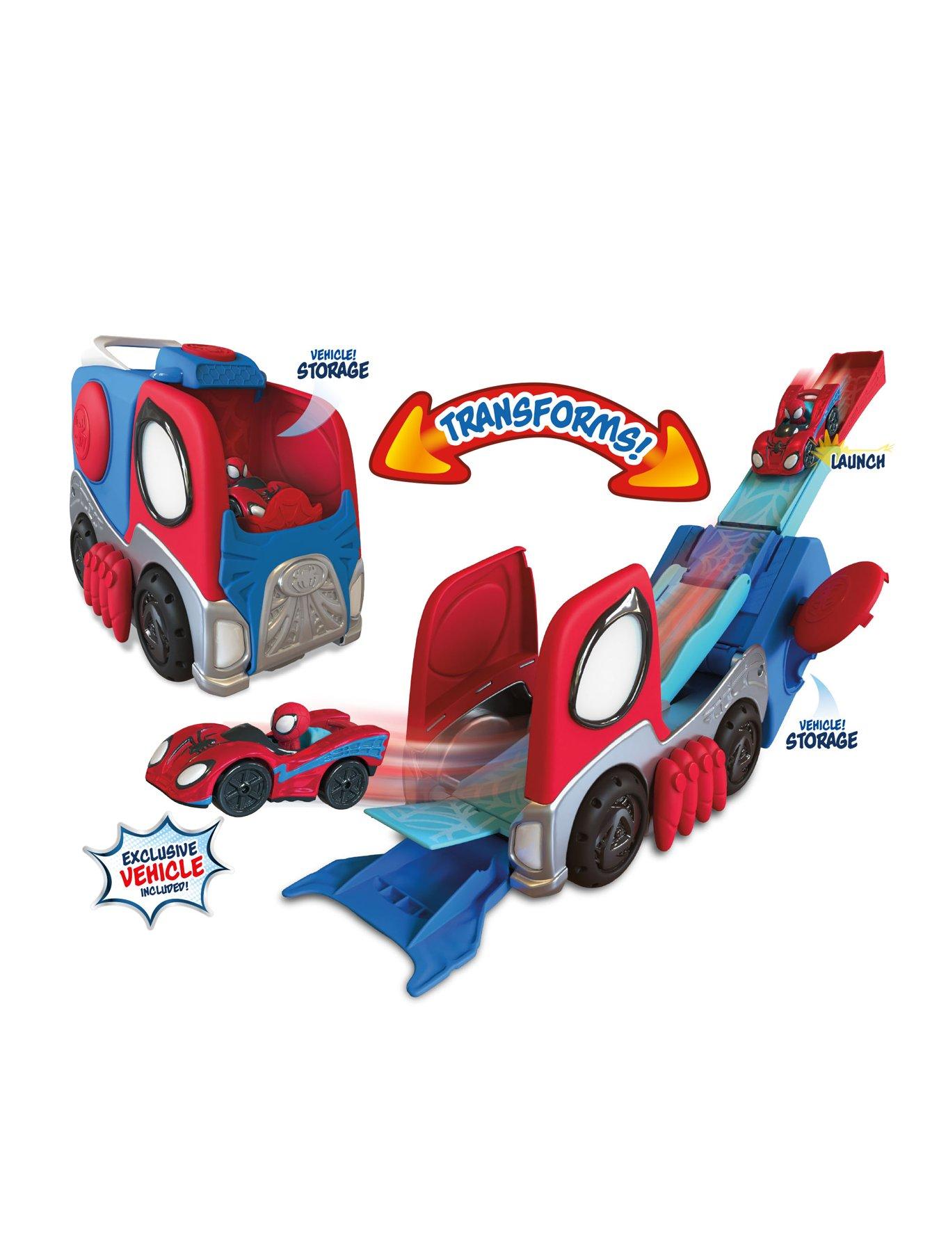 Image 2 of 8 of Spidey and His Amazing Friends Spidey Transforming Hauler Raceway Track Set