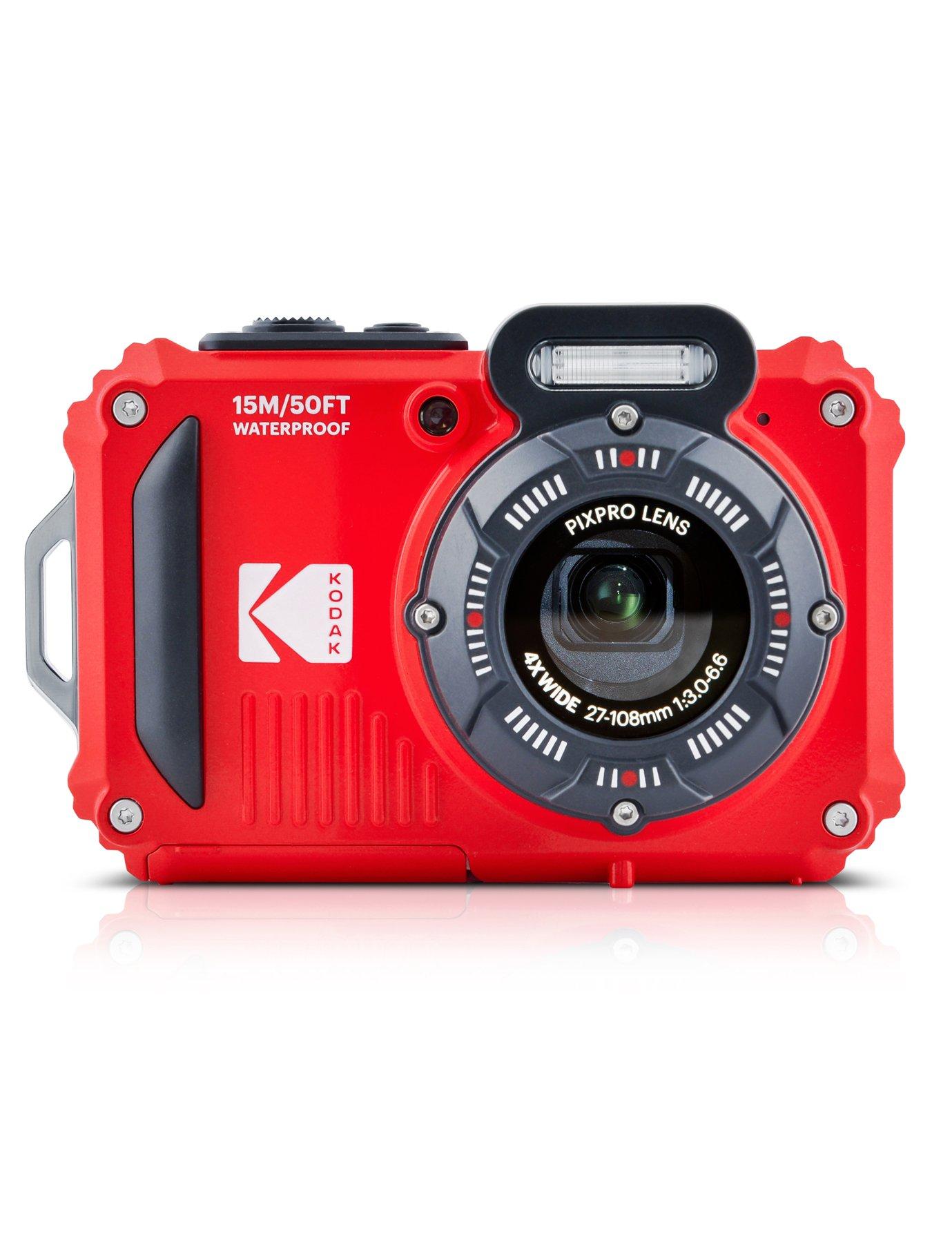 Image 2 of 6 of Kodak PIXPRO WPZ2 16MP 4x Zoom Tough Compact Camera - Red - Camera + Sandisk 32GB MicroSD Card + System Bag