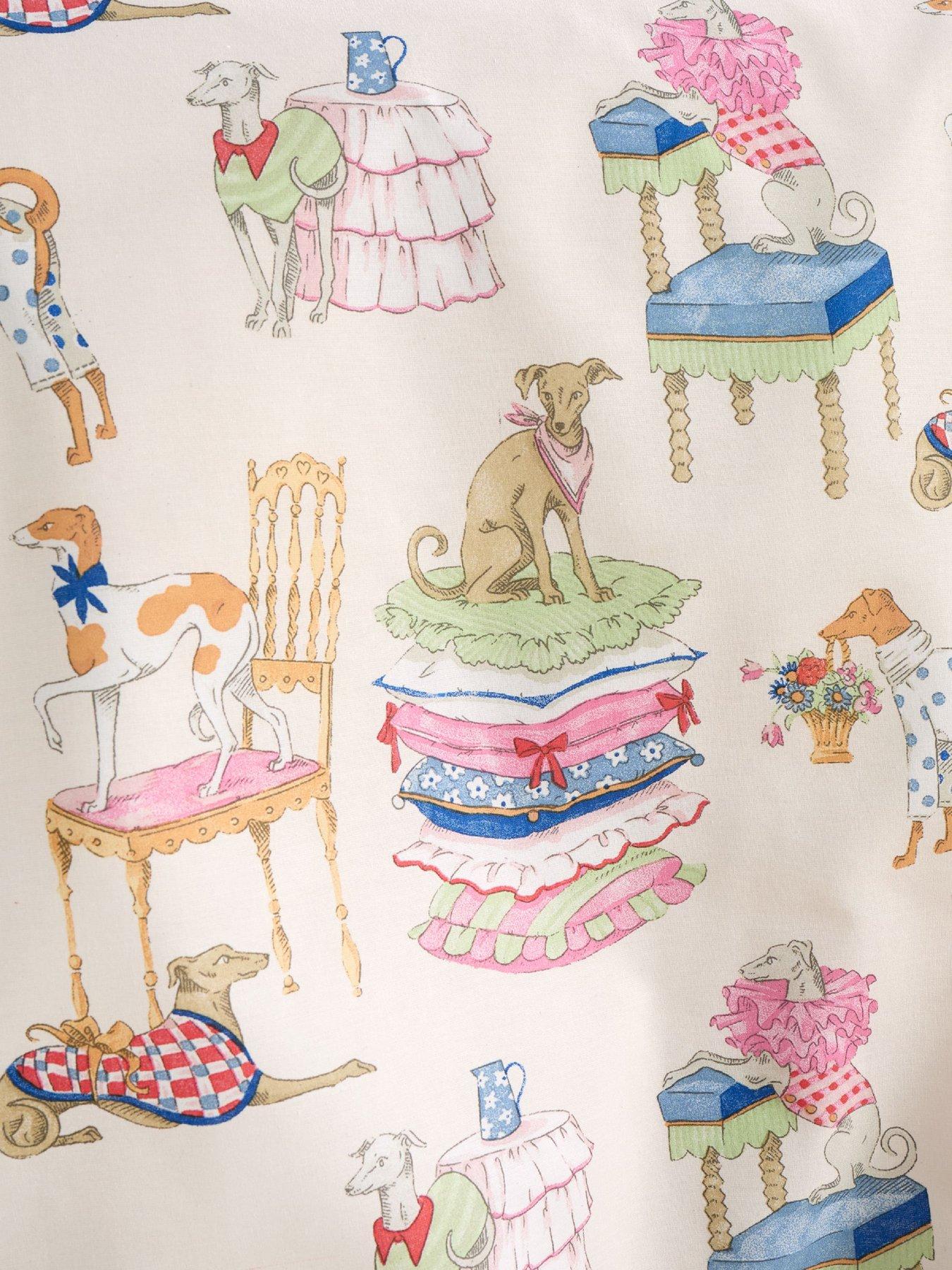 Image 5 of 5 of Cath Kidston Hackney Dogs Blue 100% Cotton Duvet Set