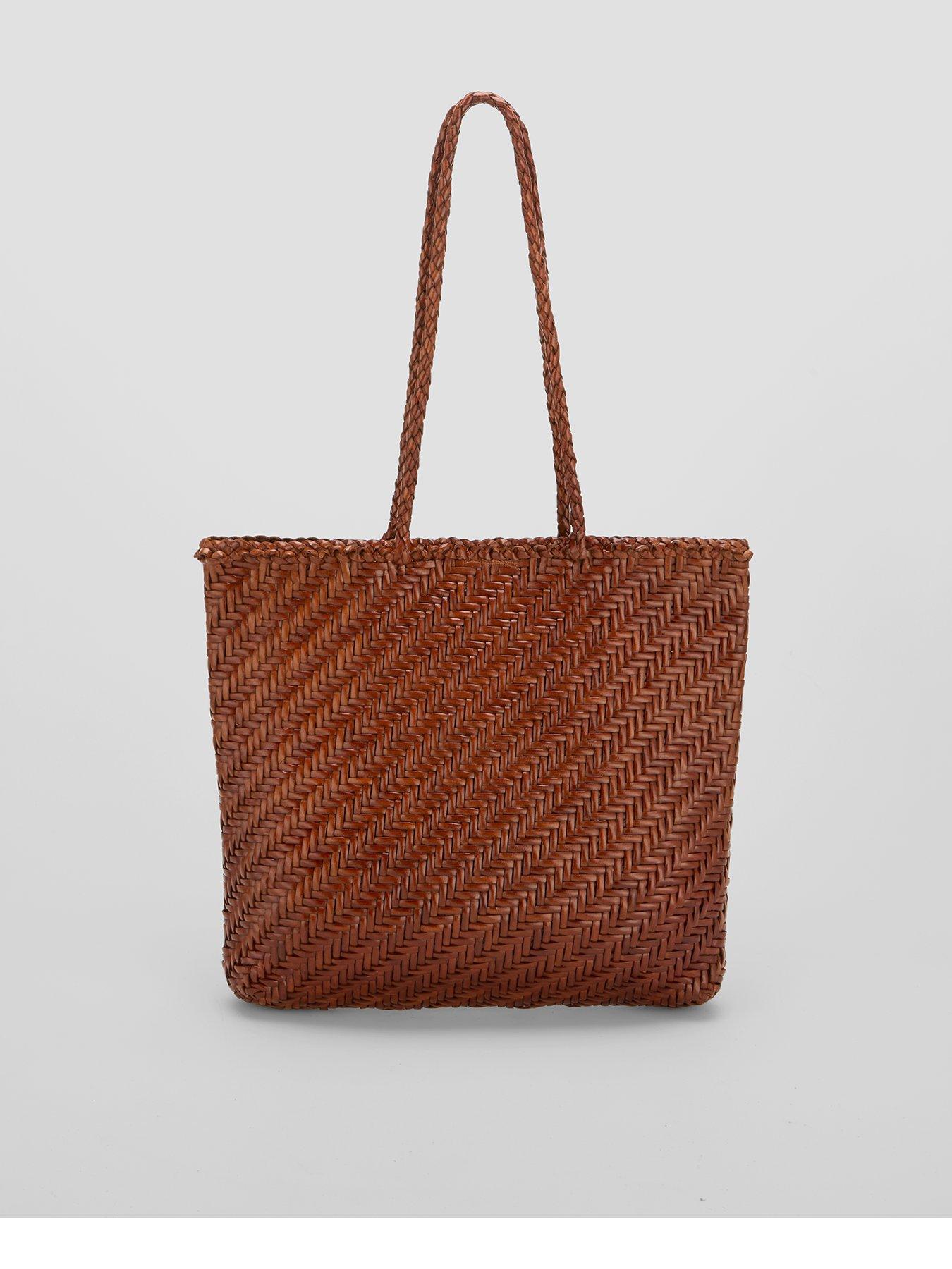front image of ellyla-rhia-loose-weave-tote-beige