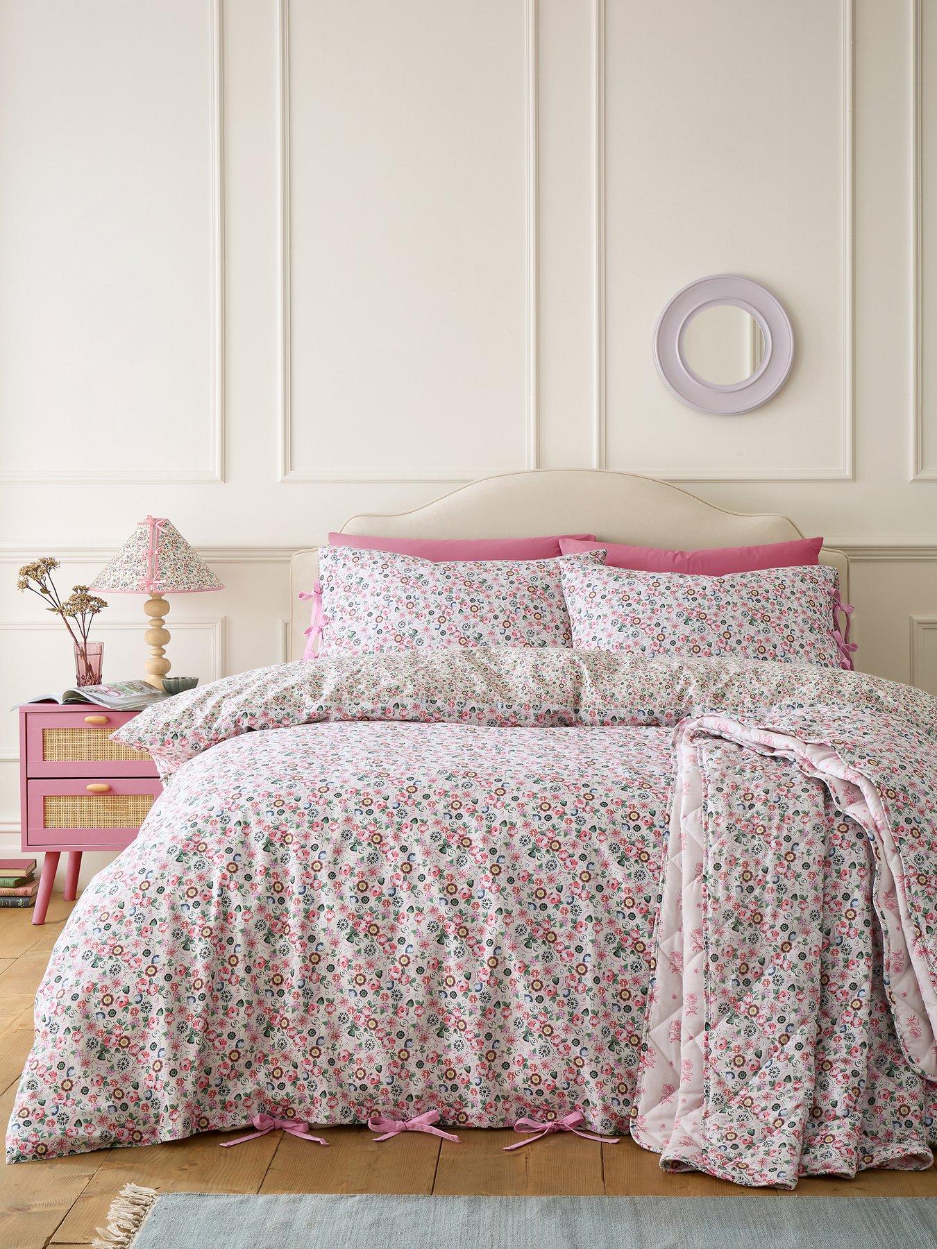 Cath Kidston Pearly Queen Ditsy Pink 100% Cotton Duvet Set