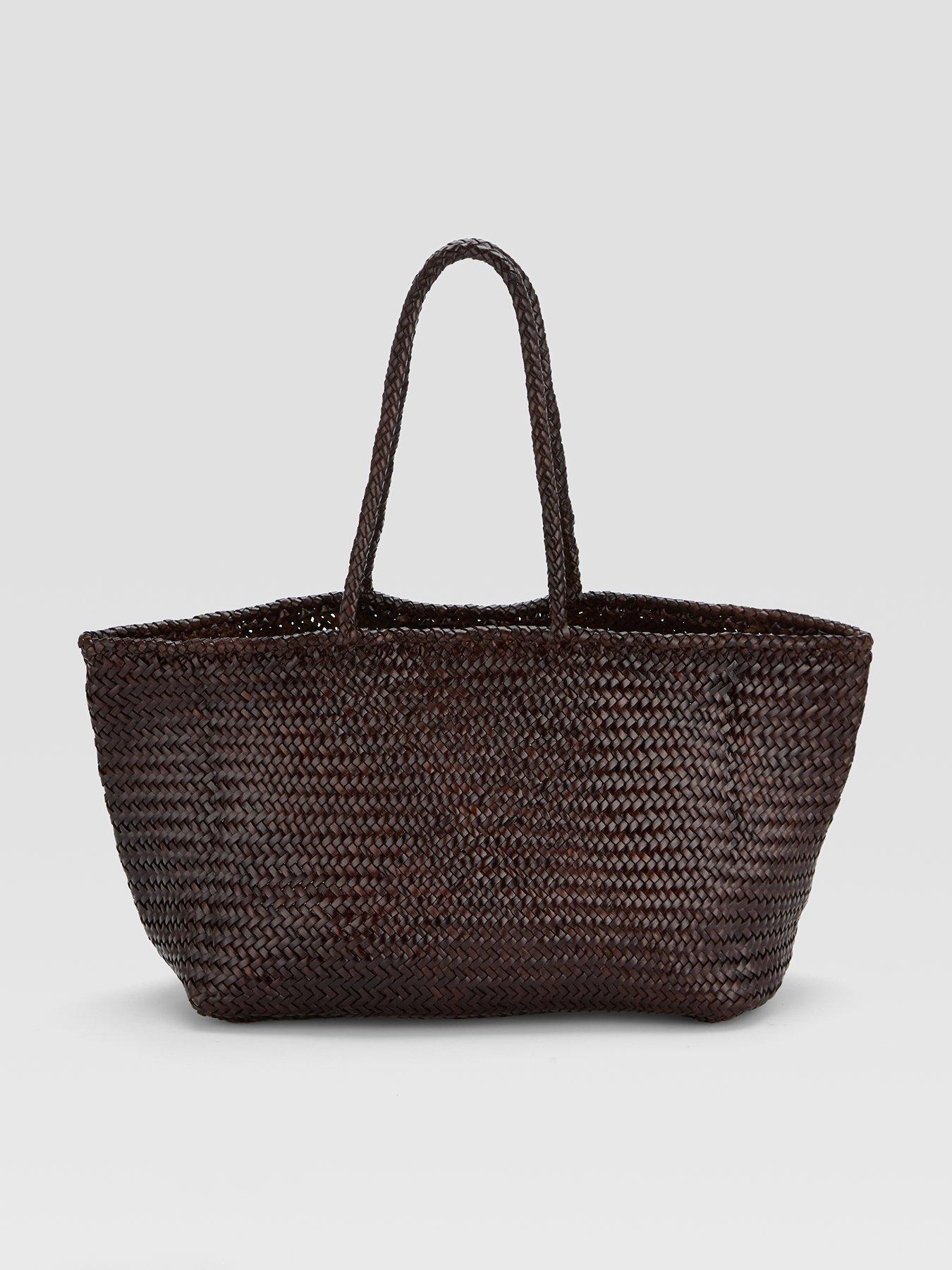 Image 1 of 6 of Ellyla Amora Large East West Woven Tote - Brown