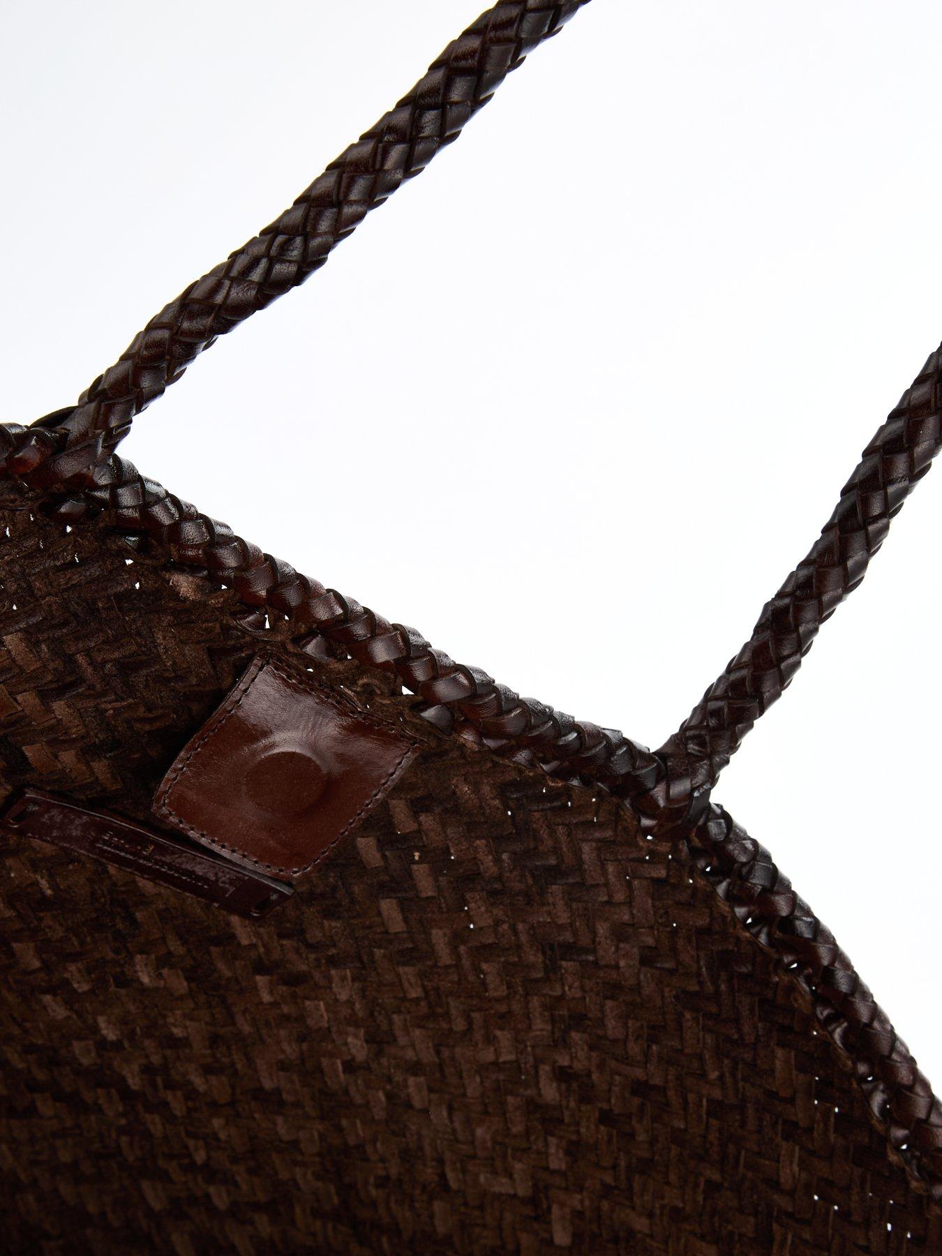 Image 5 of 6 of Ellyla Amora Large East West Woven Tote - Brown