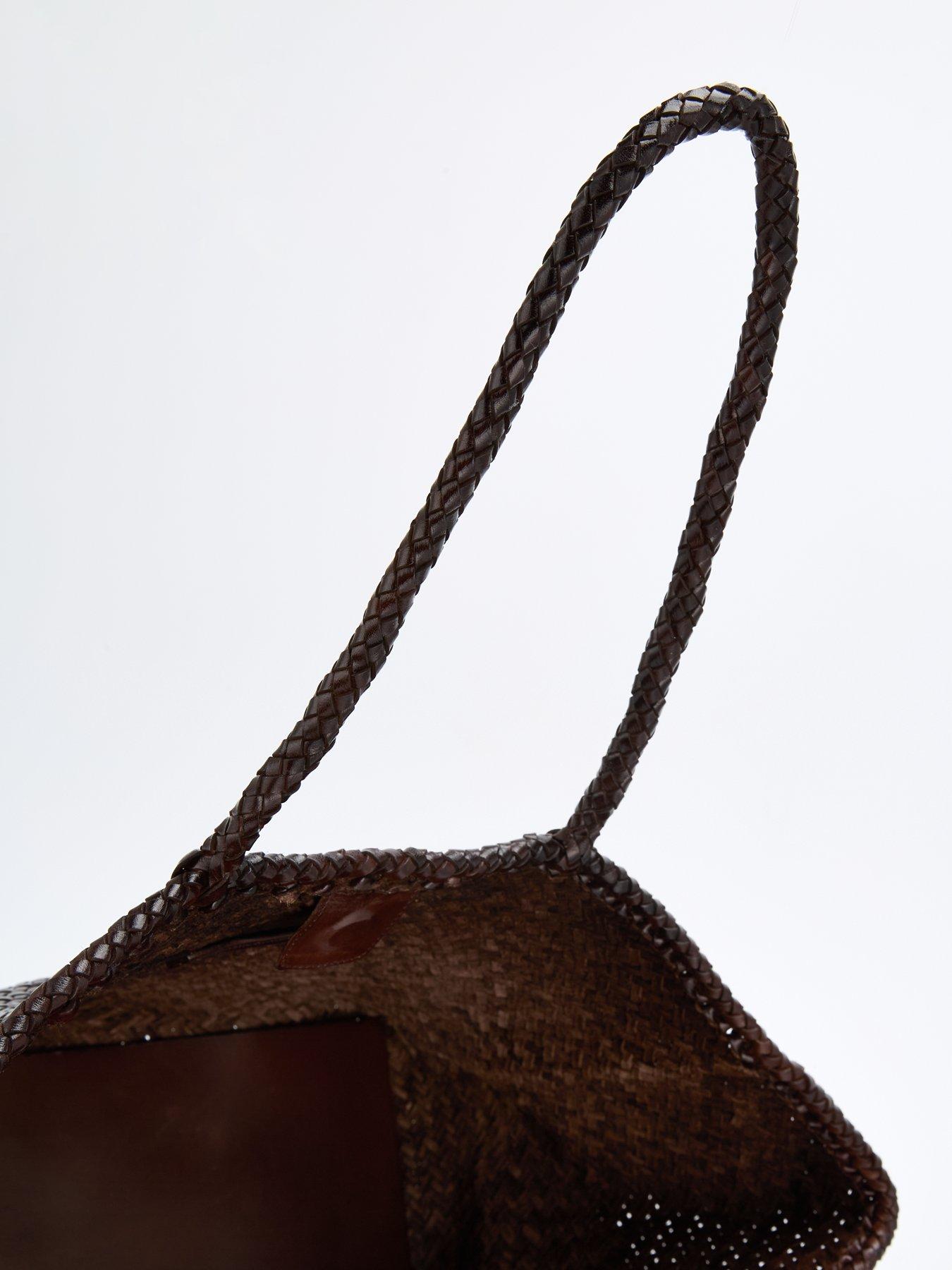 Image 6 of 6 of Ellyla Amora Large East West Woven Tote - Brown