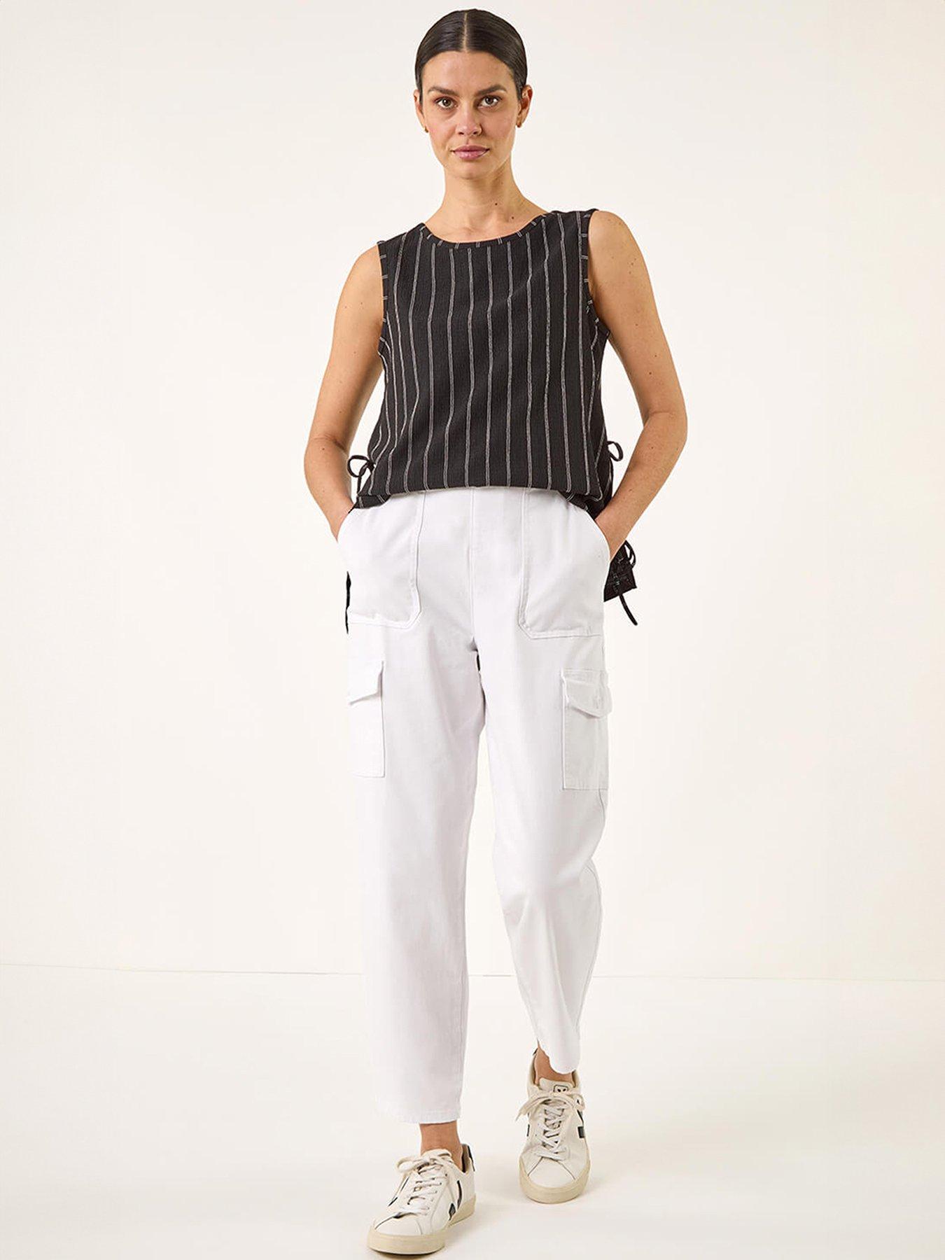  image of roman-cotton-cargo-stretch-trousers