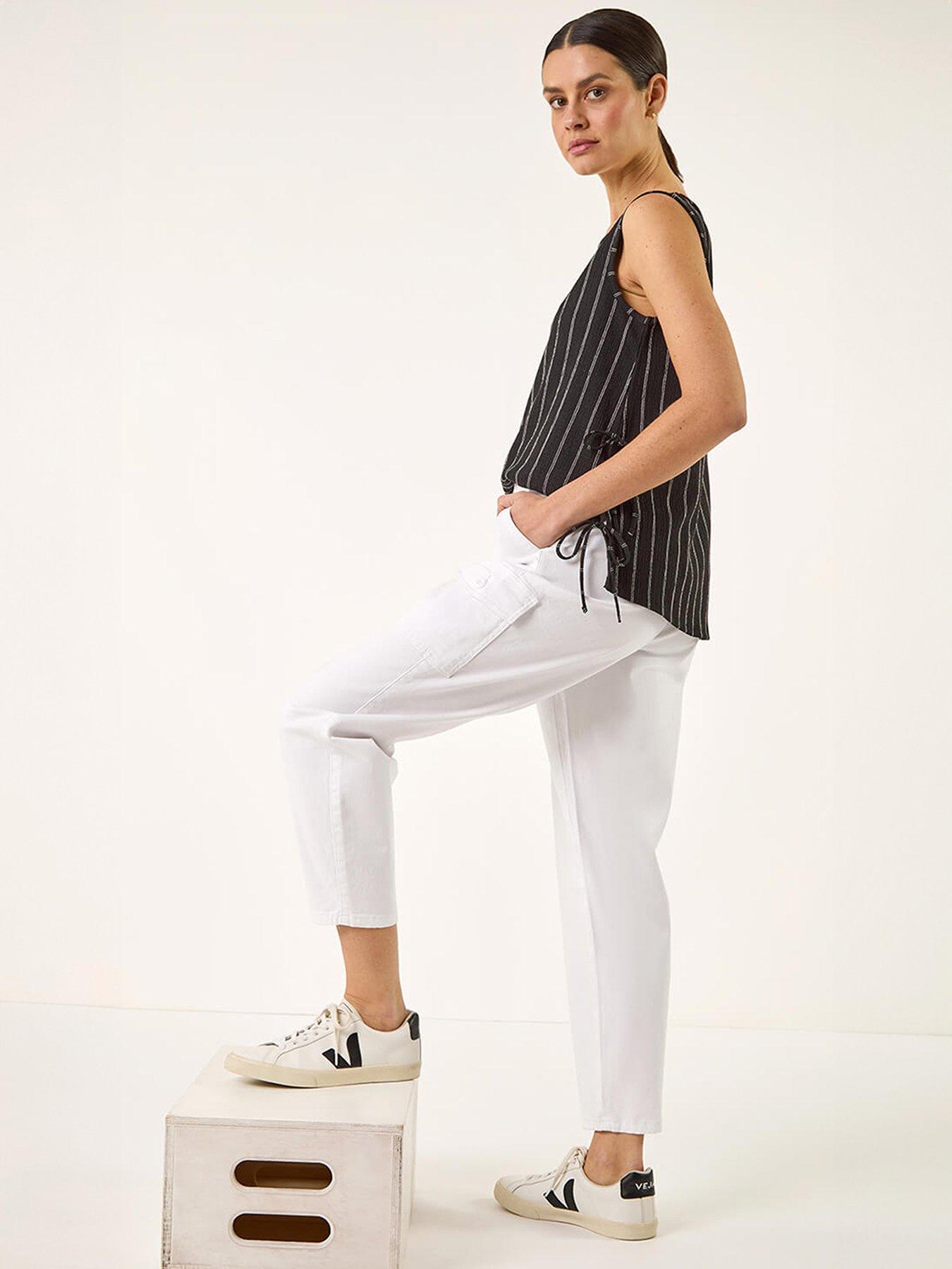  image of roman-cotton-cargo-stretch-trousers