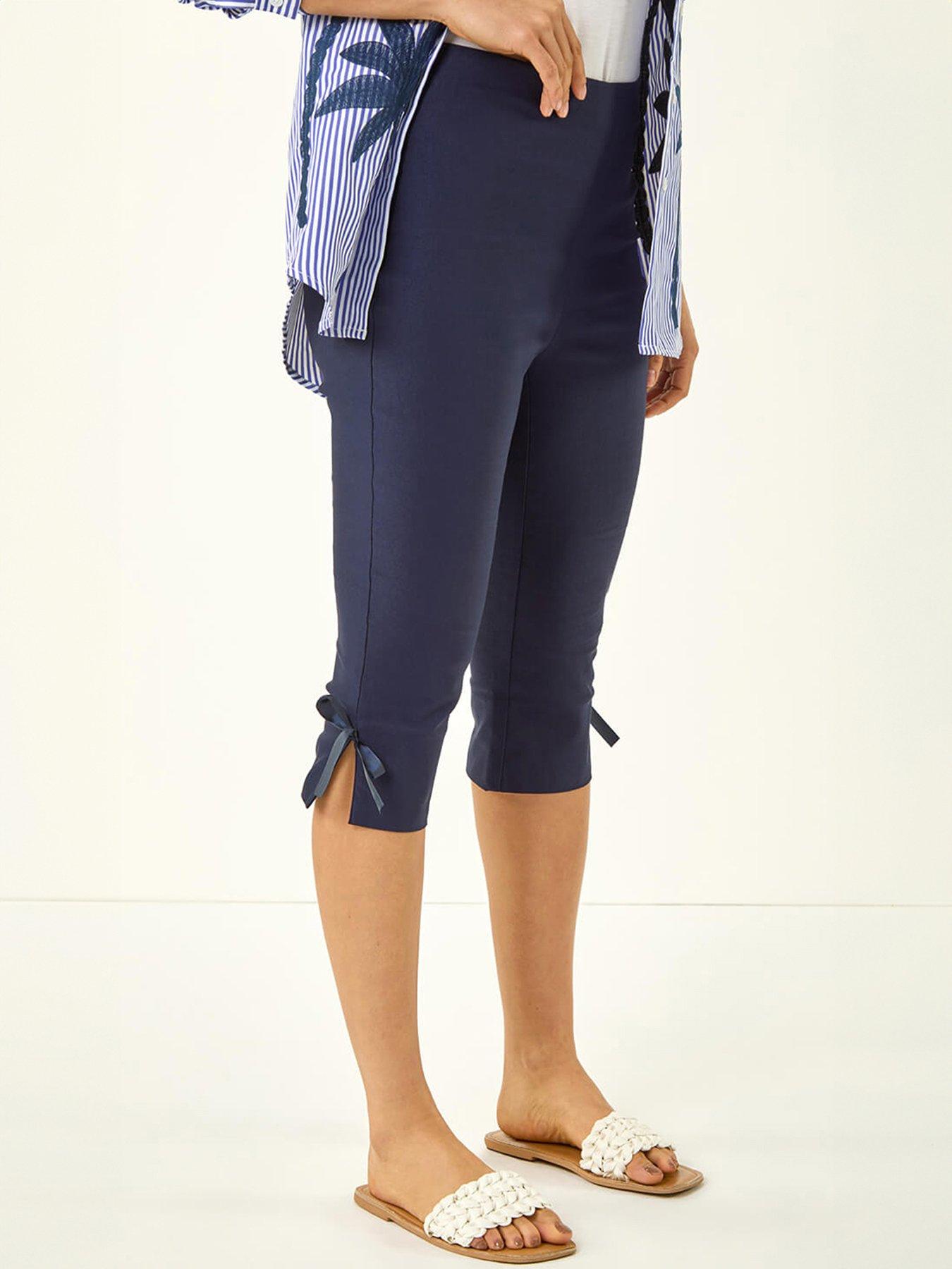 Roman Dusk Bow Bengaline Capri Trouser