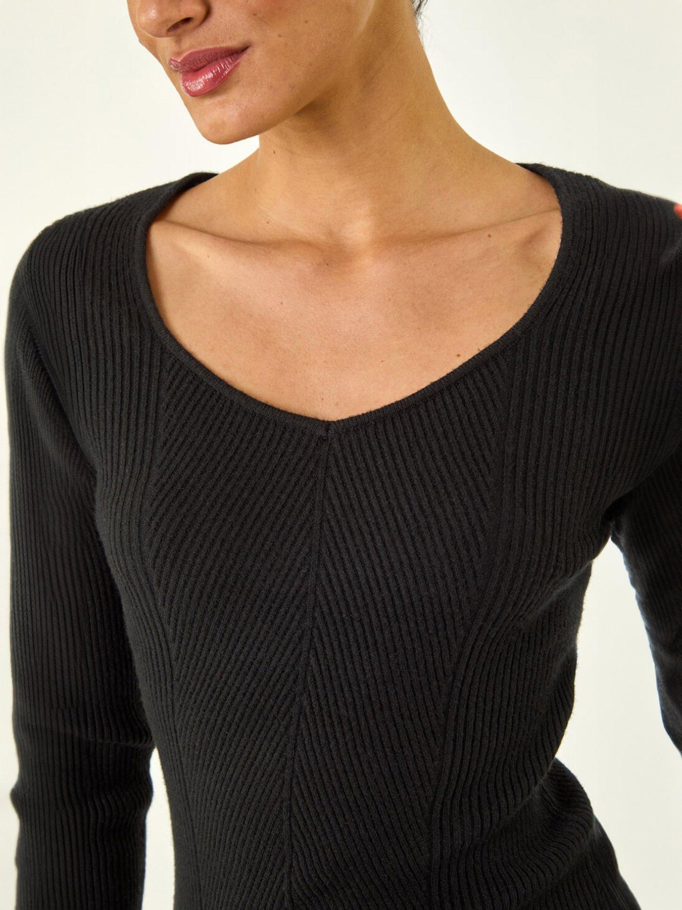  image of roman-dusk-ribbed-knitted-top