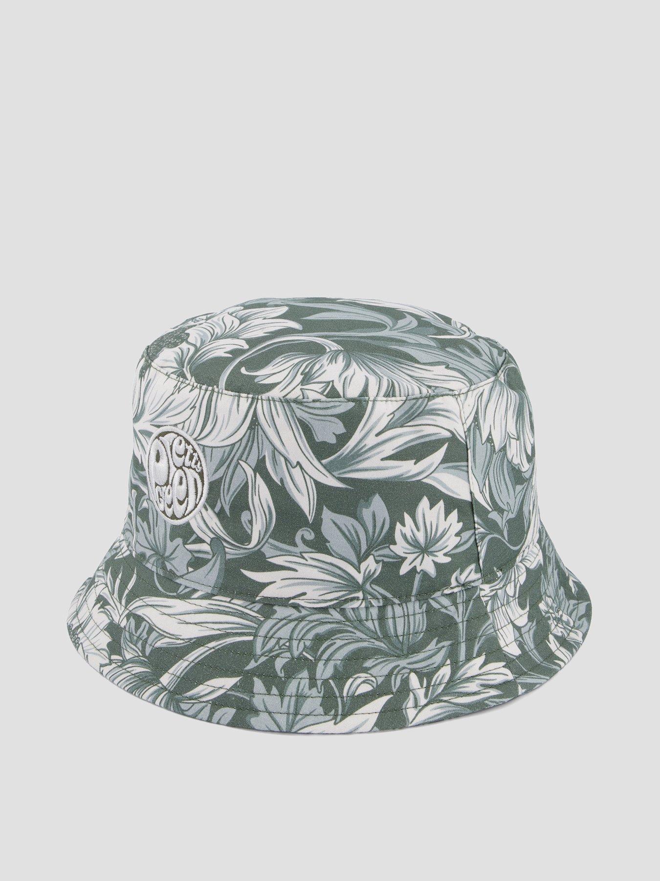  image of pretty-green-bostall-printed-bucket-hat-green