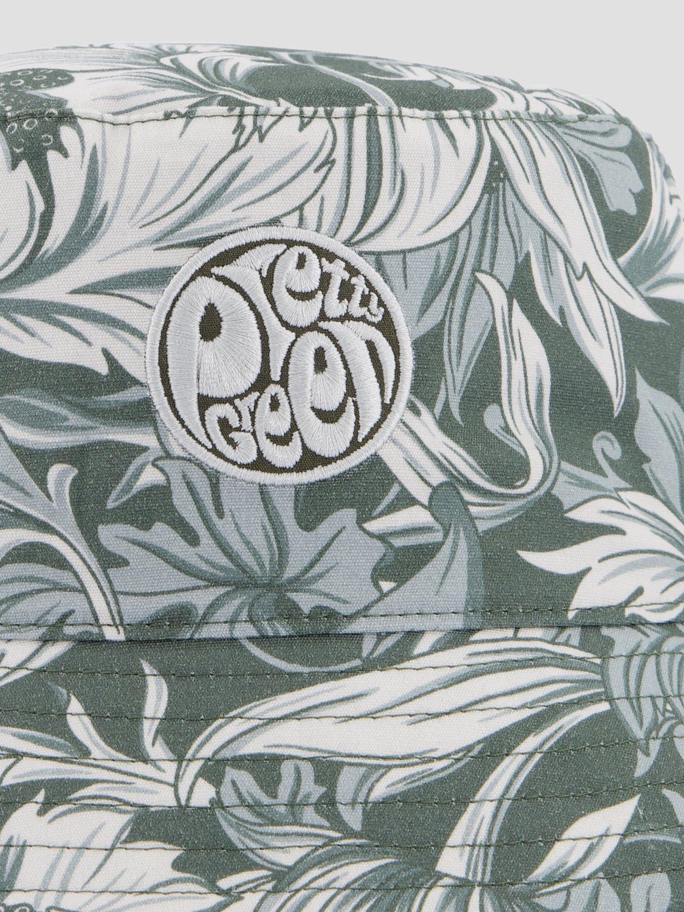  image of pretty-green-bostall-printed-bucket-hat-green