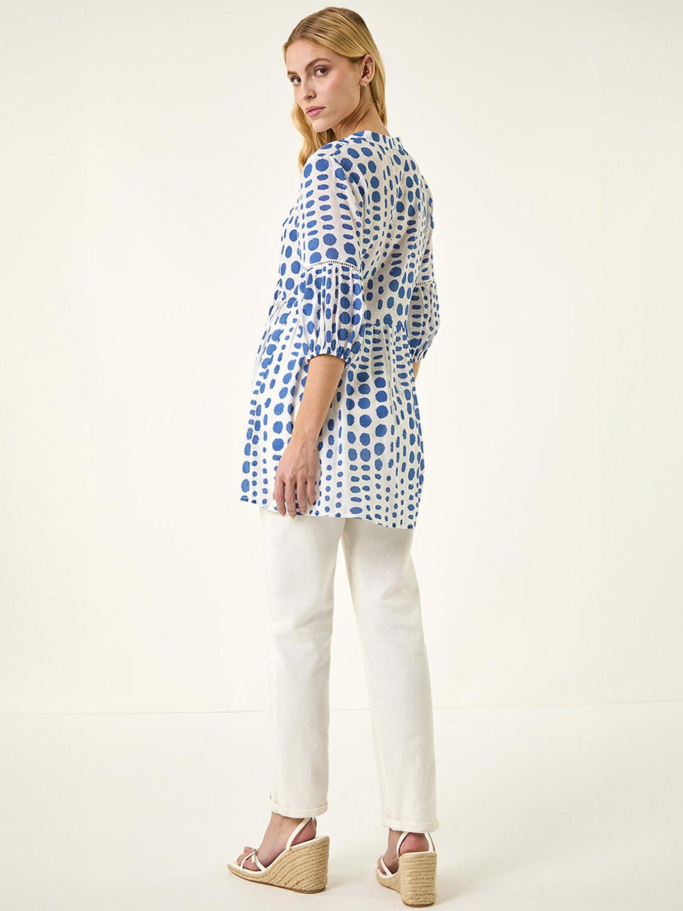  image of roman-spot-print-tunic-top