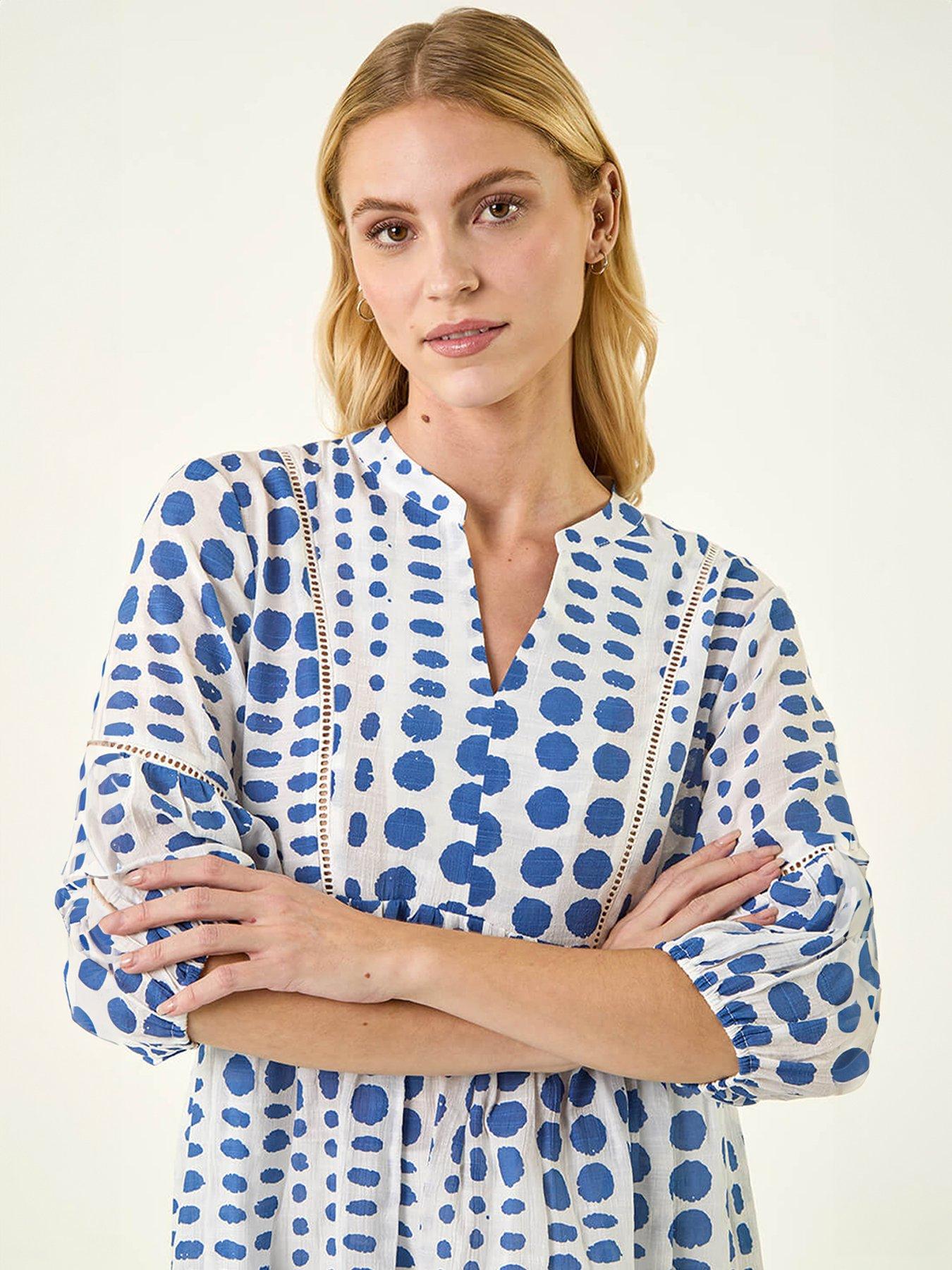  image of roman-spot-print-tunic-top