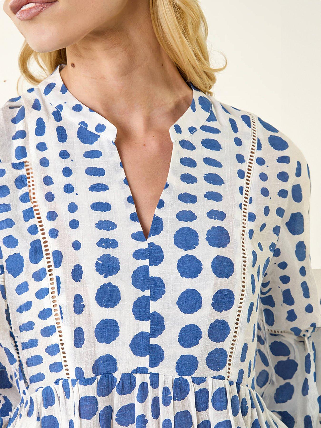  image of roman-spot-print-tunic-top