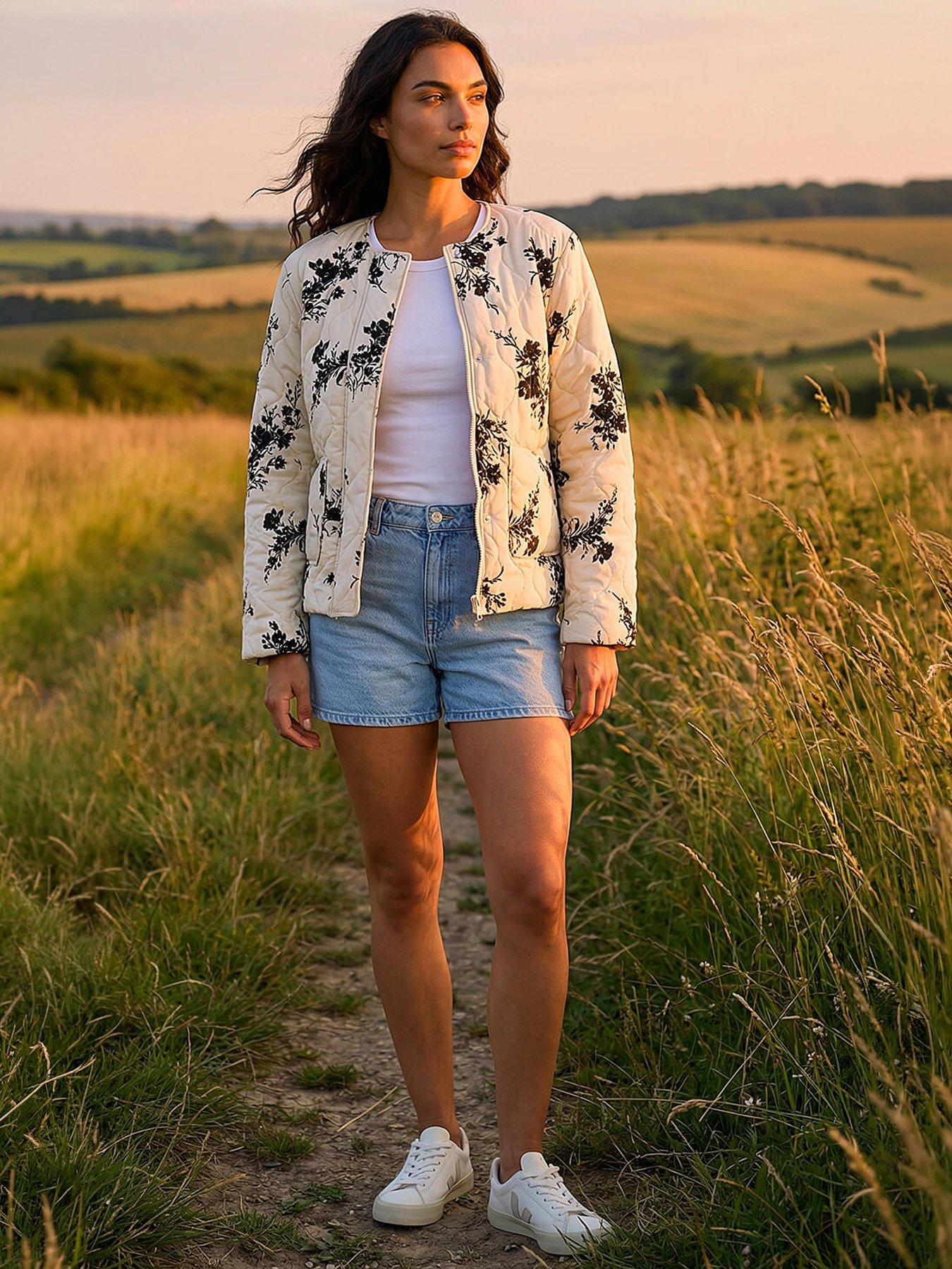  image of roman-floral-flock-quilted-jacket